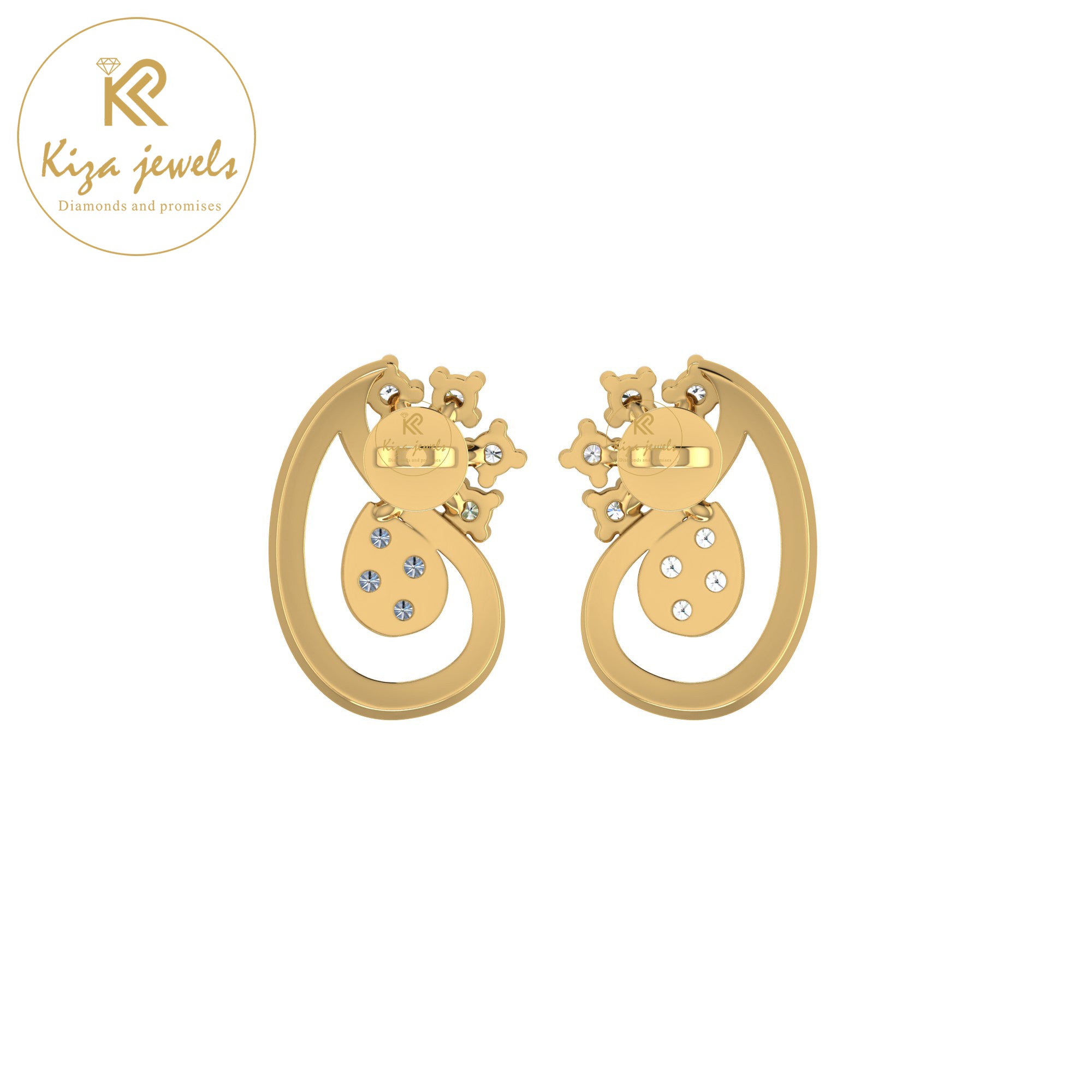 0.16 TDW Round Cut Diamond Women's Stud Earring