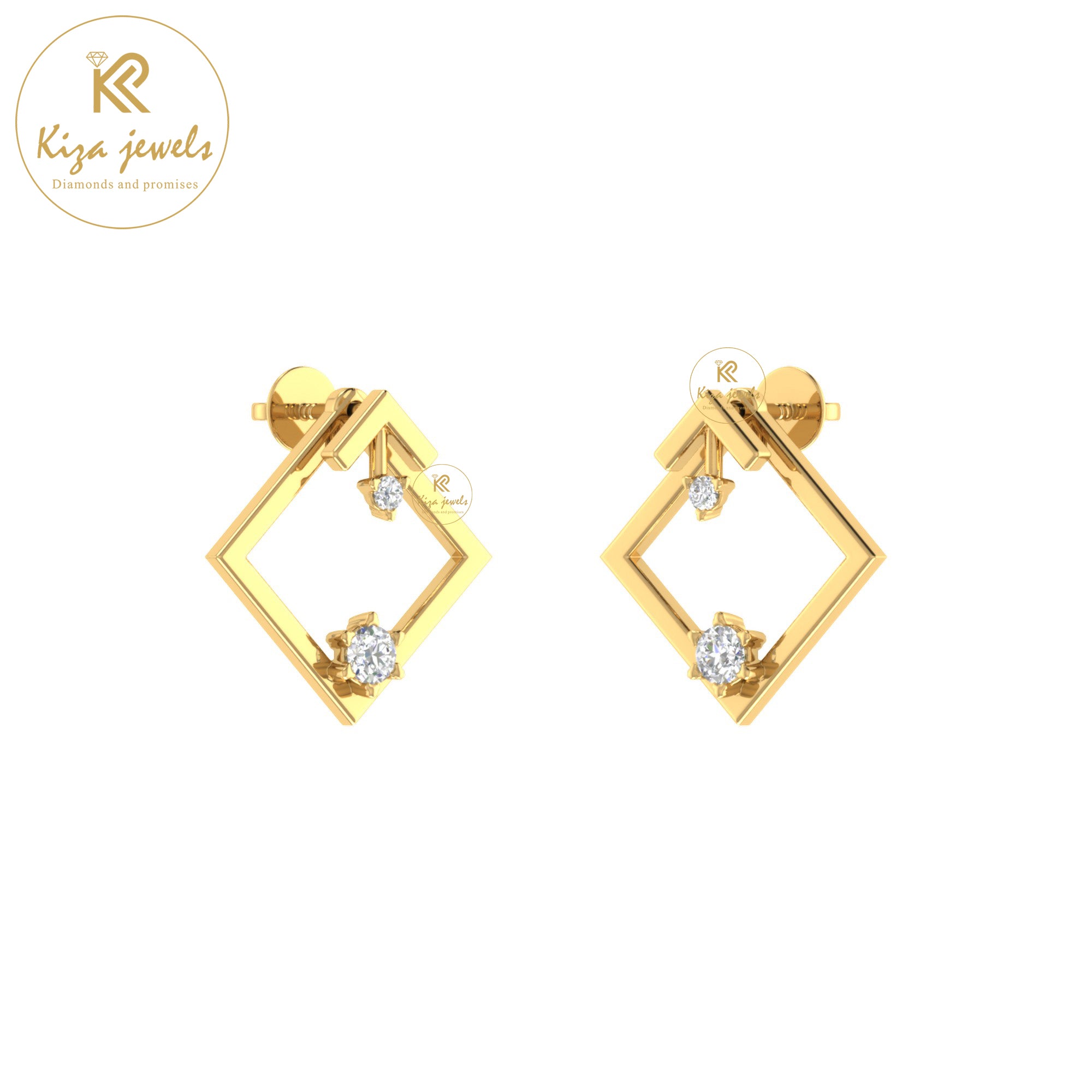 0.10 TDW Round Cut Diamond Women's Stud Earring