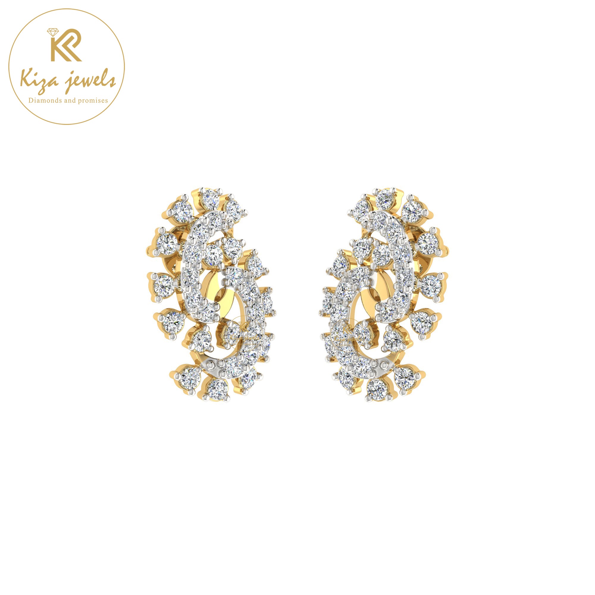 0.42 TDW Round Cut Diamond Women's Stud Earring