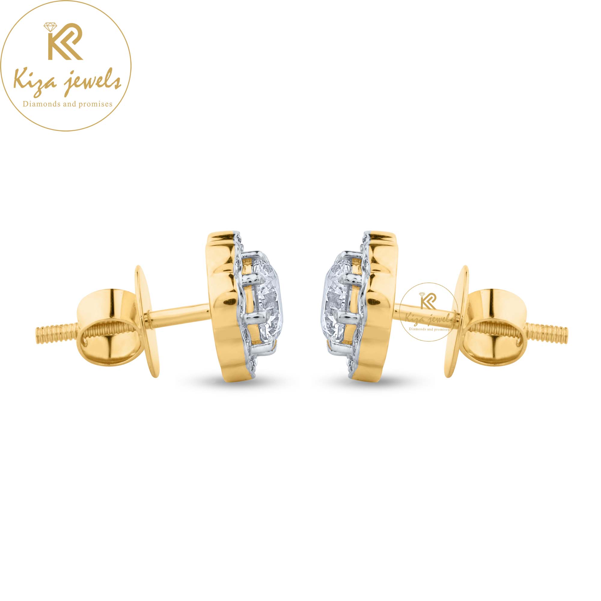 1.54 TDW Round Brilliant Cut Diamond Earring