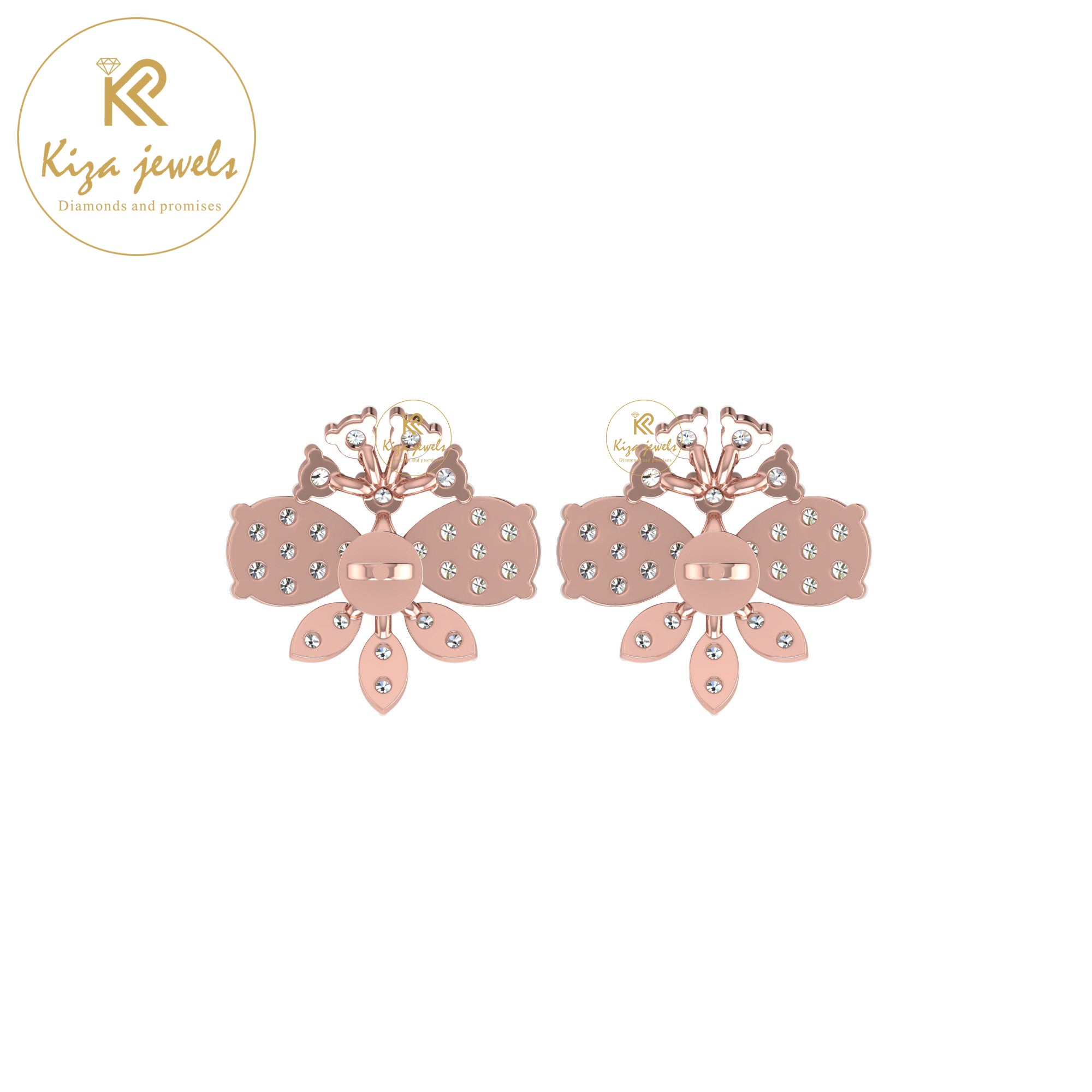 0.55 TDW Round Cut Diamond Women's Stud Earring