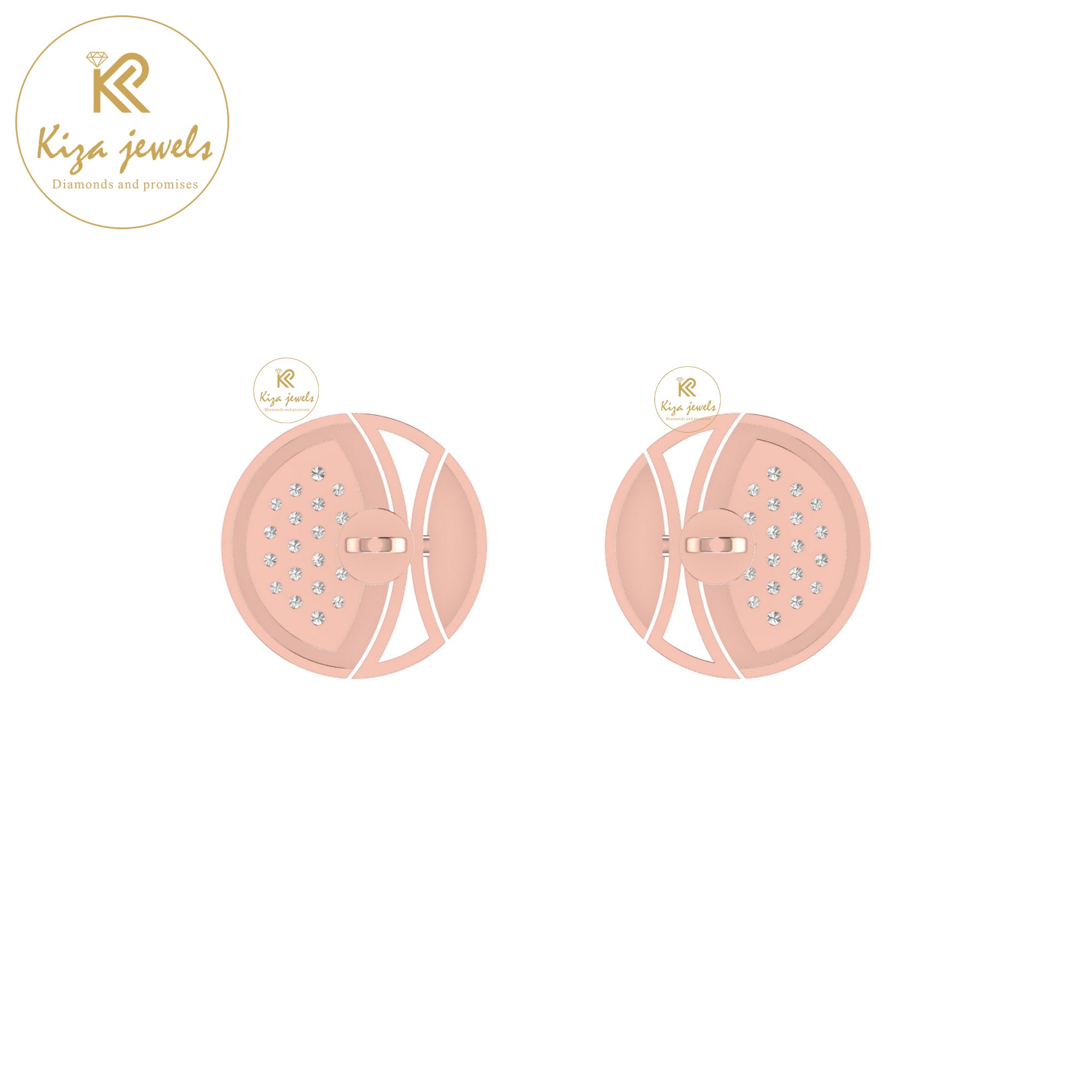 0.19 TDW Round Cut Diamond Women's Stud Earring