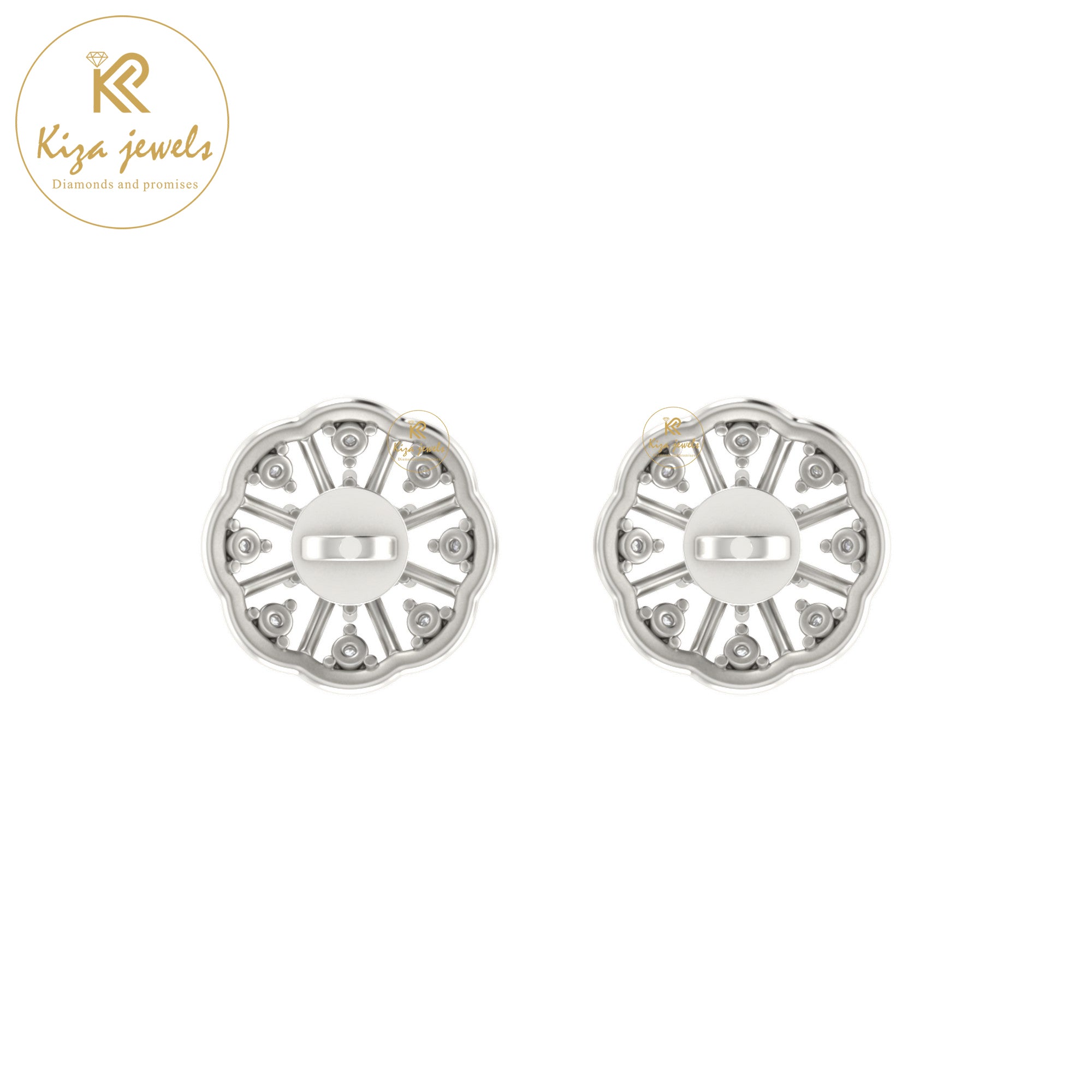 0.31 TDW Round Cut Diamond Stud Earring