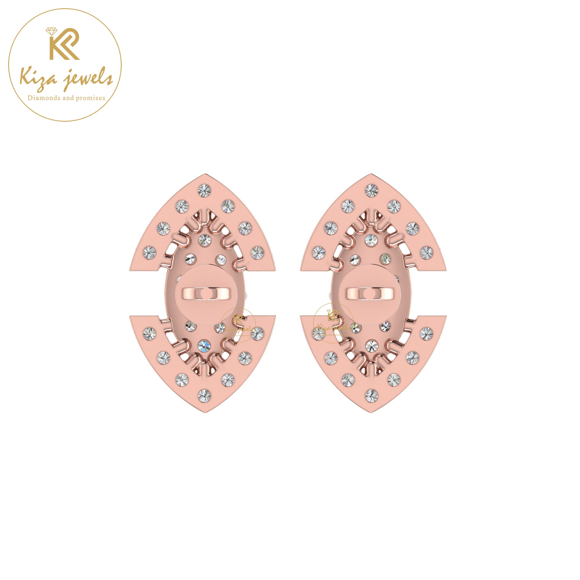 0.48 TDW Round Cut Diamond Women's Stud Earring