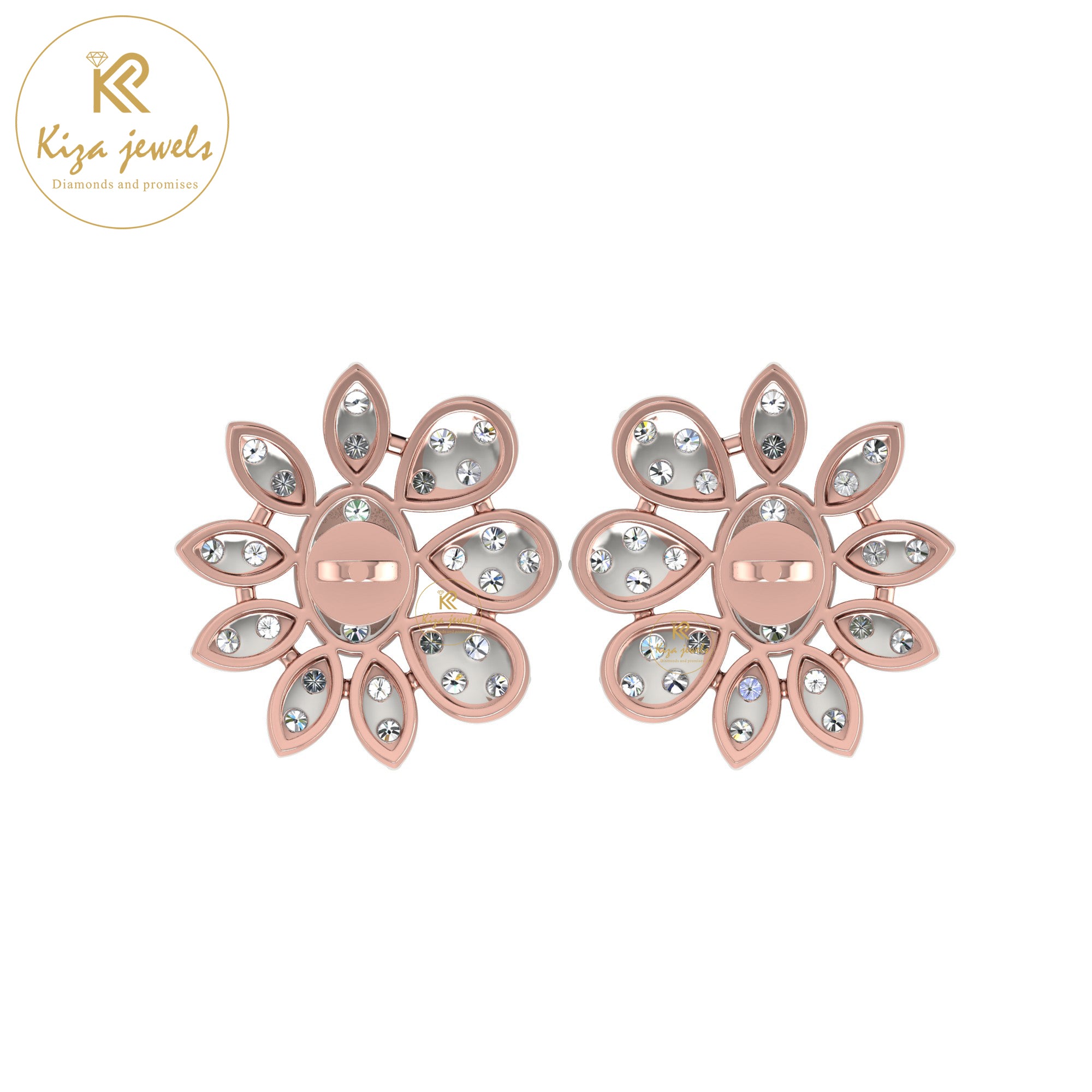 0.75 TDW Round Cut Diamond Women's Stud Earring