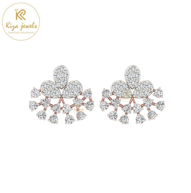 1.02 TDW Round Cut Diamond Women's Stud Earring