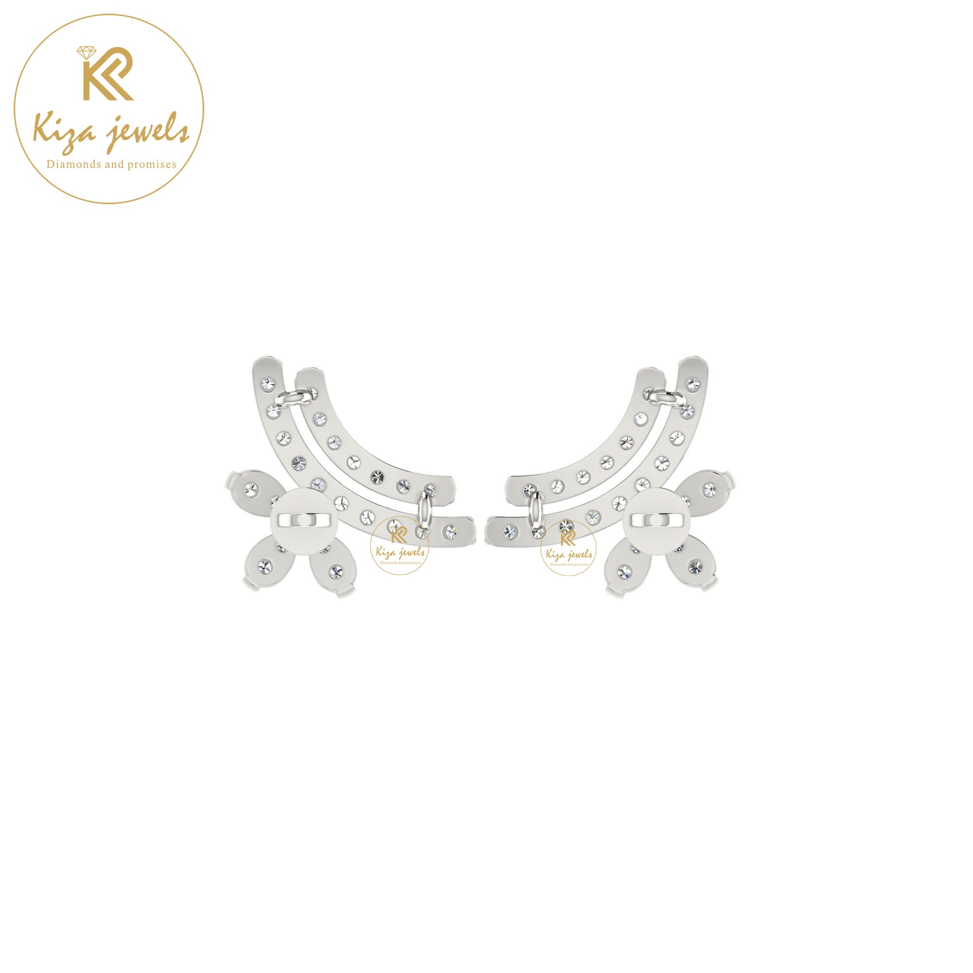 0.46 TDW Round Cut Diamond Stud Earring