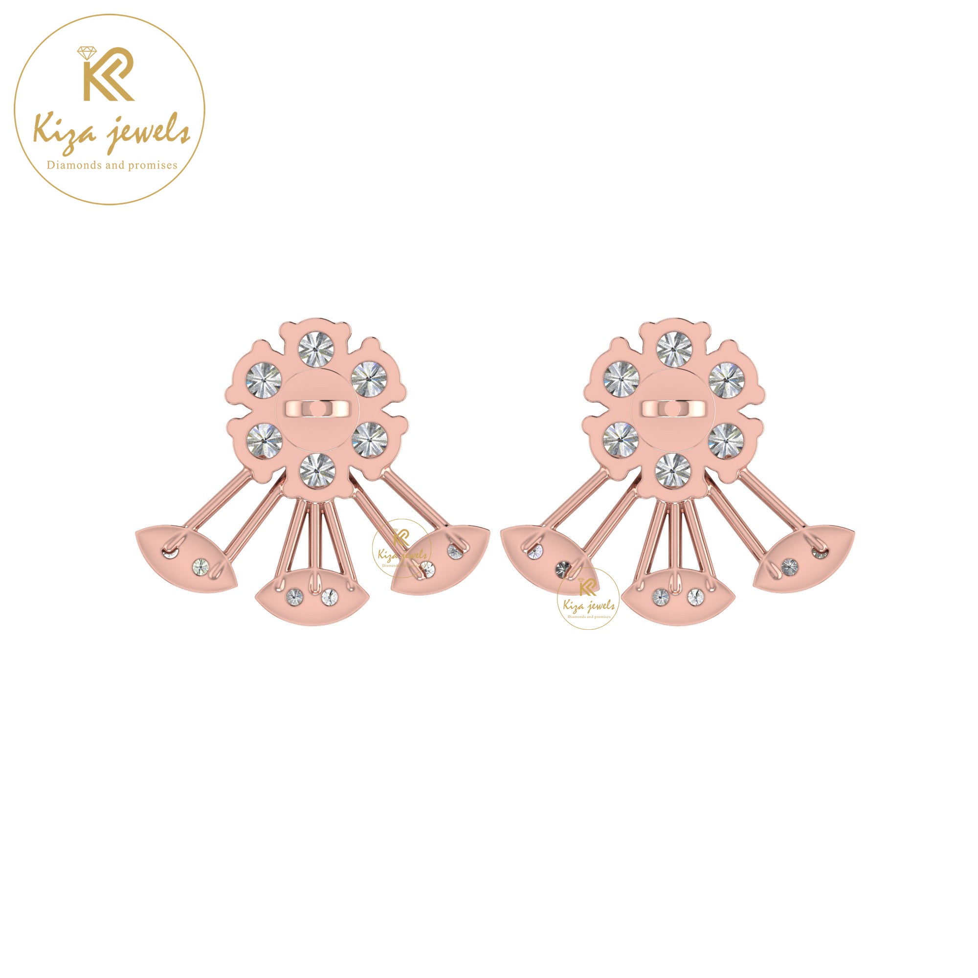 0.84 TDW Round Cut Diamond Women's Stud Earring