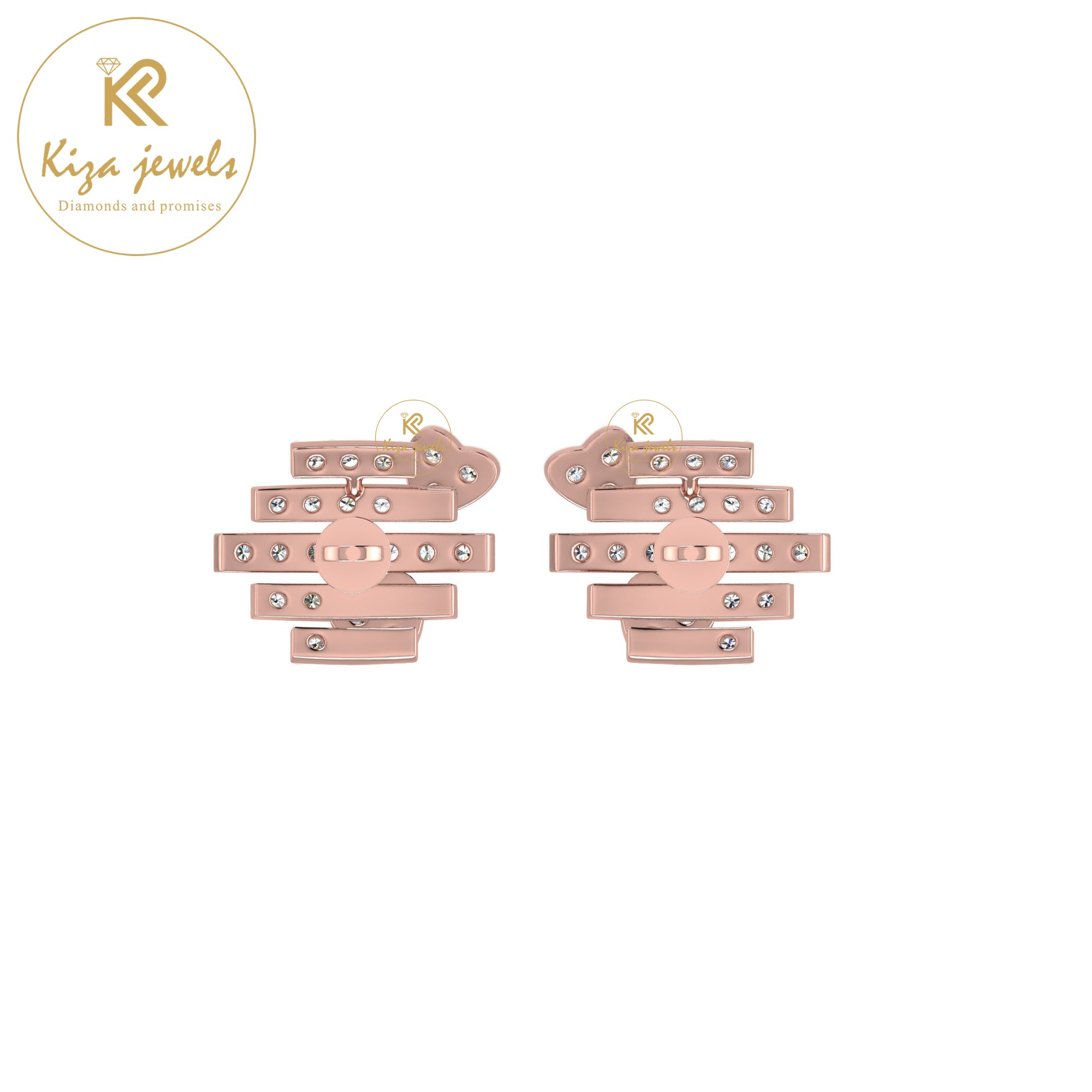 0.61 TDW Round Cut Diamond Women's Stud Earring