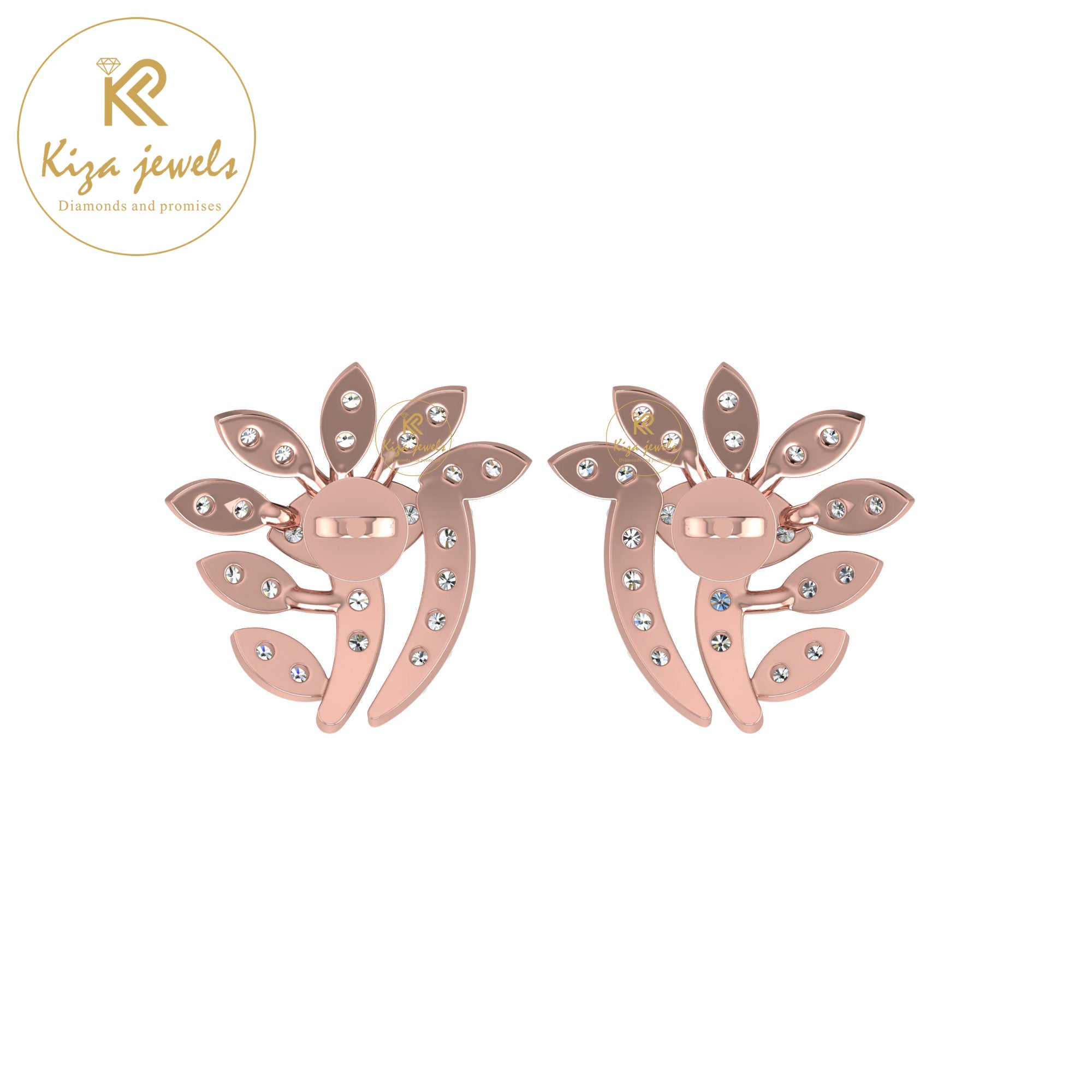0.37 TDW Round Cut Diamond Women's Stud Earring