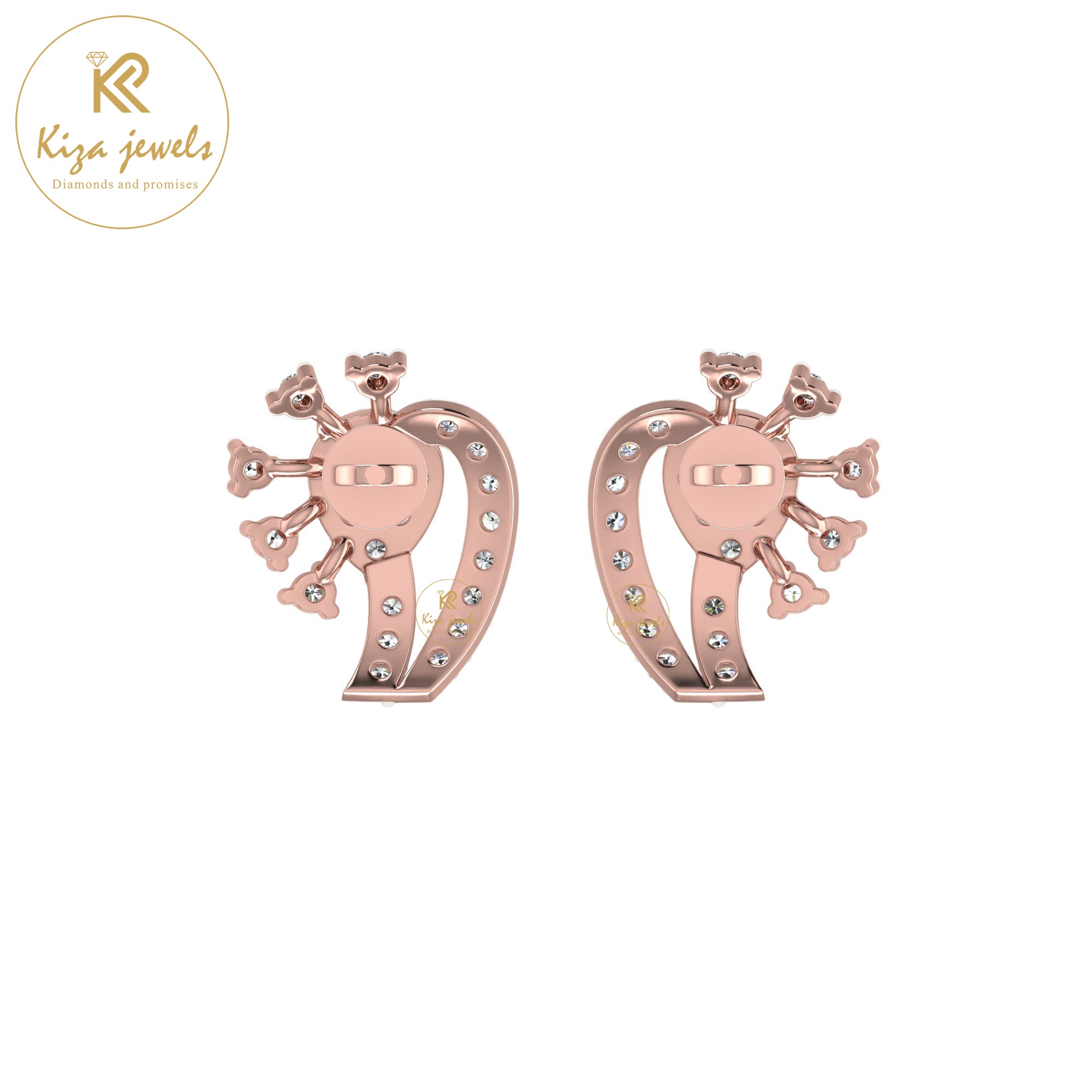 0.41 TDW Round Cut Diamond Women's Stud Earring
