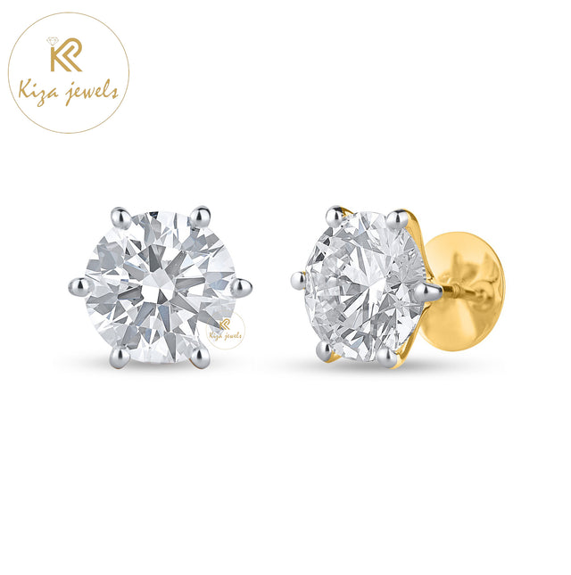 10.00 TDW Round Cut Diamond Stud Earring