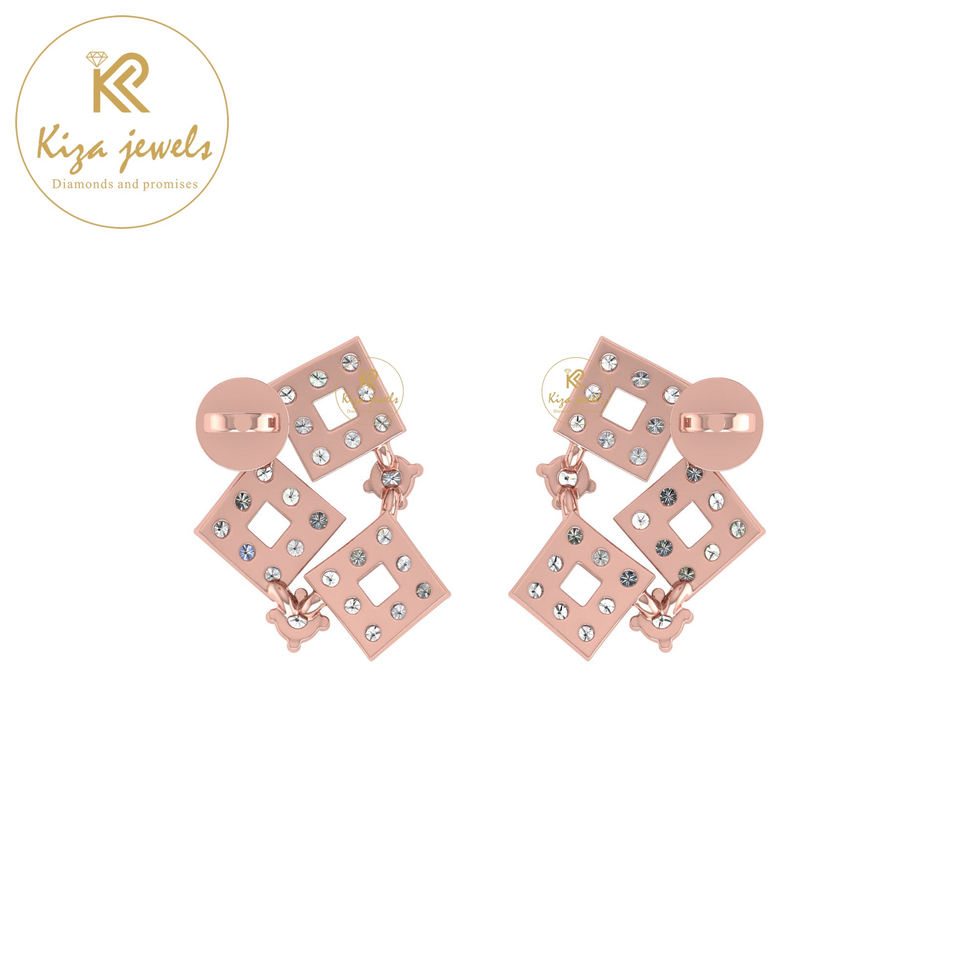 0.49 TDW Round Cut Diamond Women's Stud Earring
