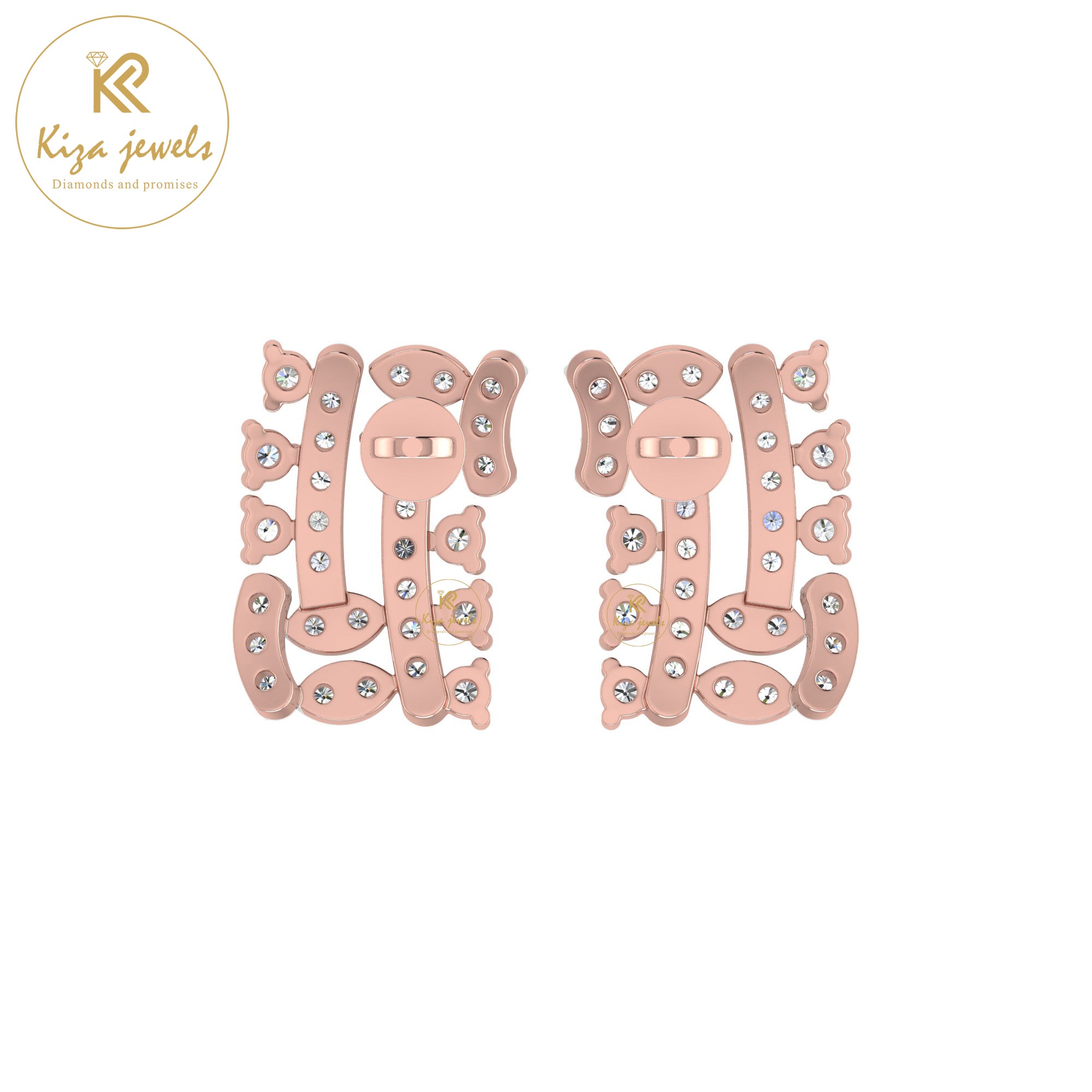 0.55 TDW Round Cut Diamond Women's Stud Earring