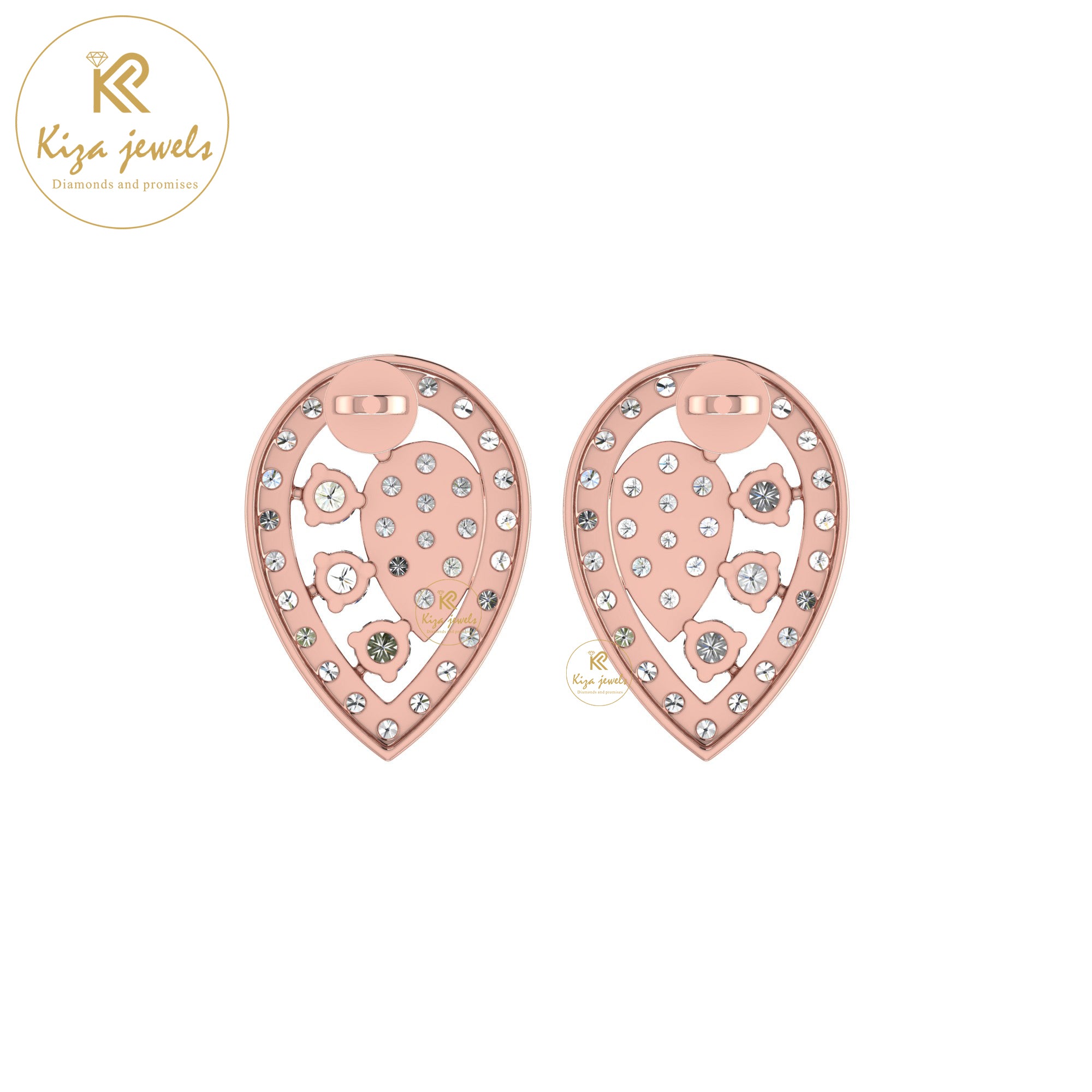 0.84 TDW Round Cut Diamond Women's Stud Earring