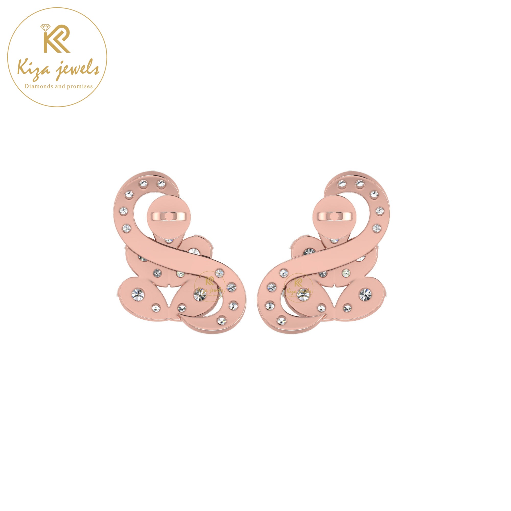 0.54 TDW Round Cut Diamond Women's Stud Earring
