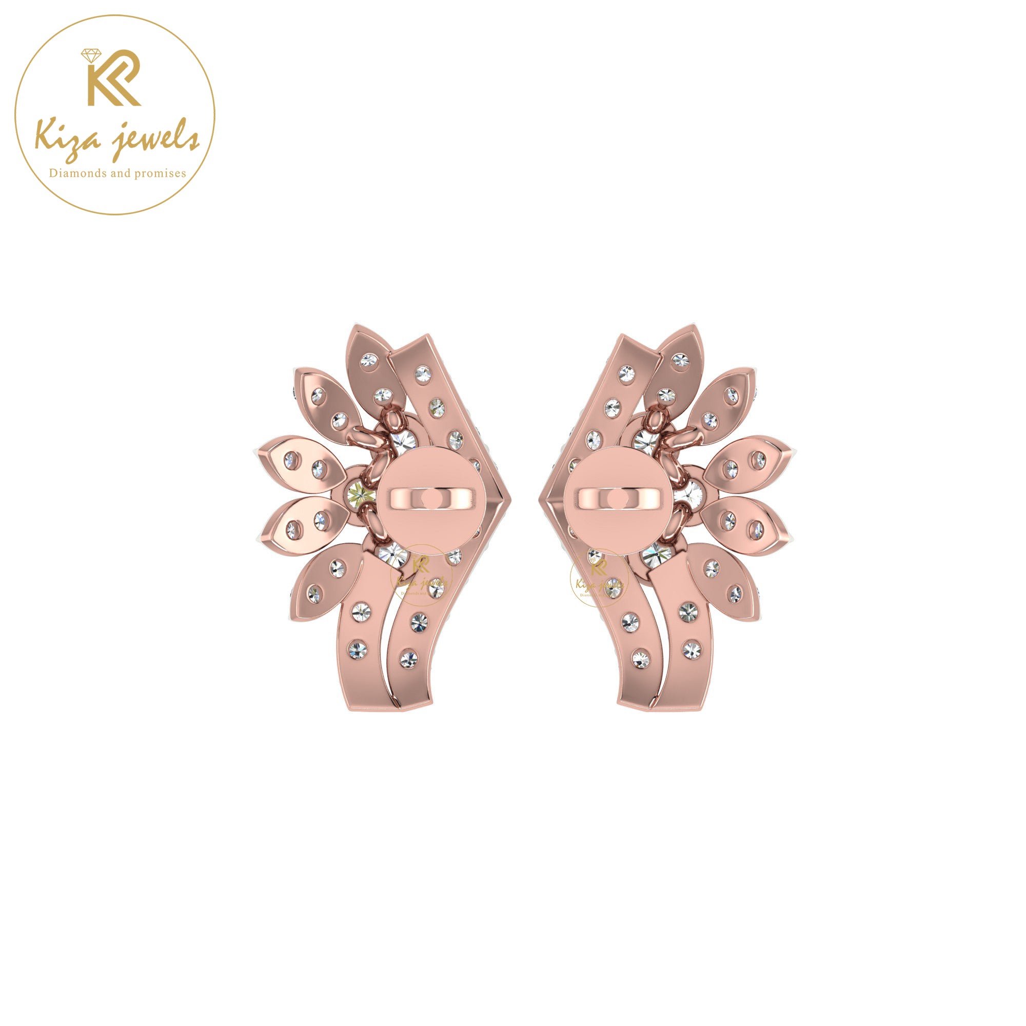 0.36 TDW Round Cut Diamond Women's Stud Earring