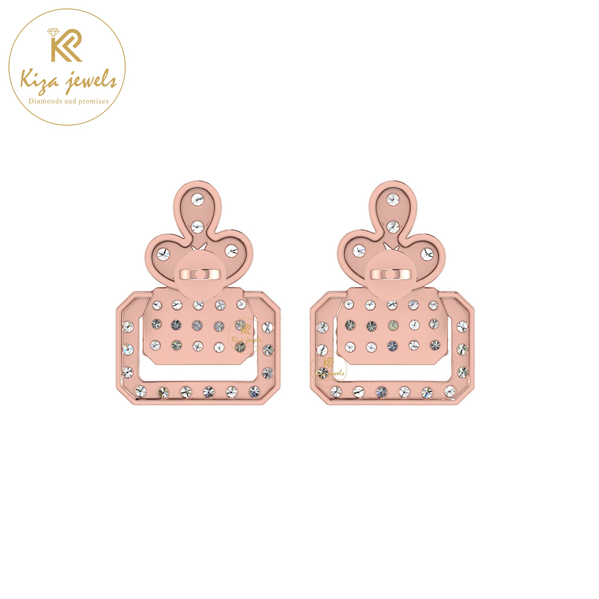 0.69 TDW Round Cut Diamond Women's Stud Earring
