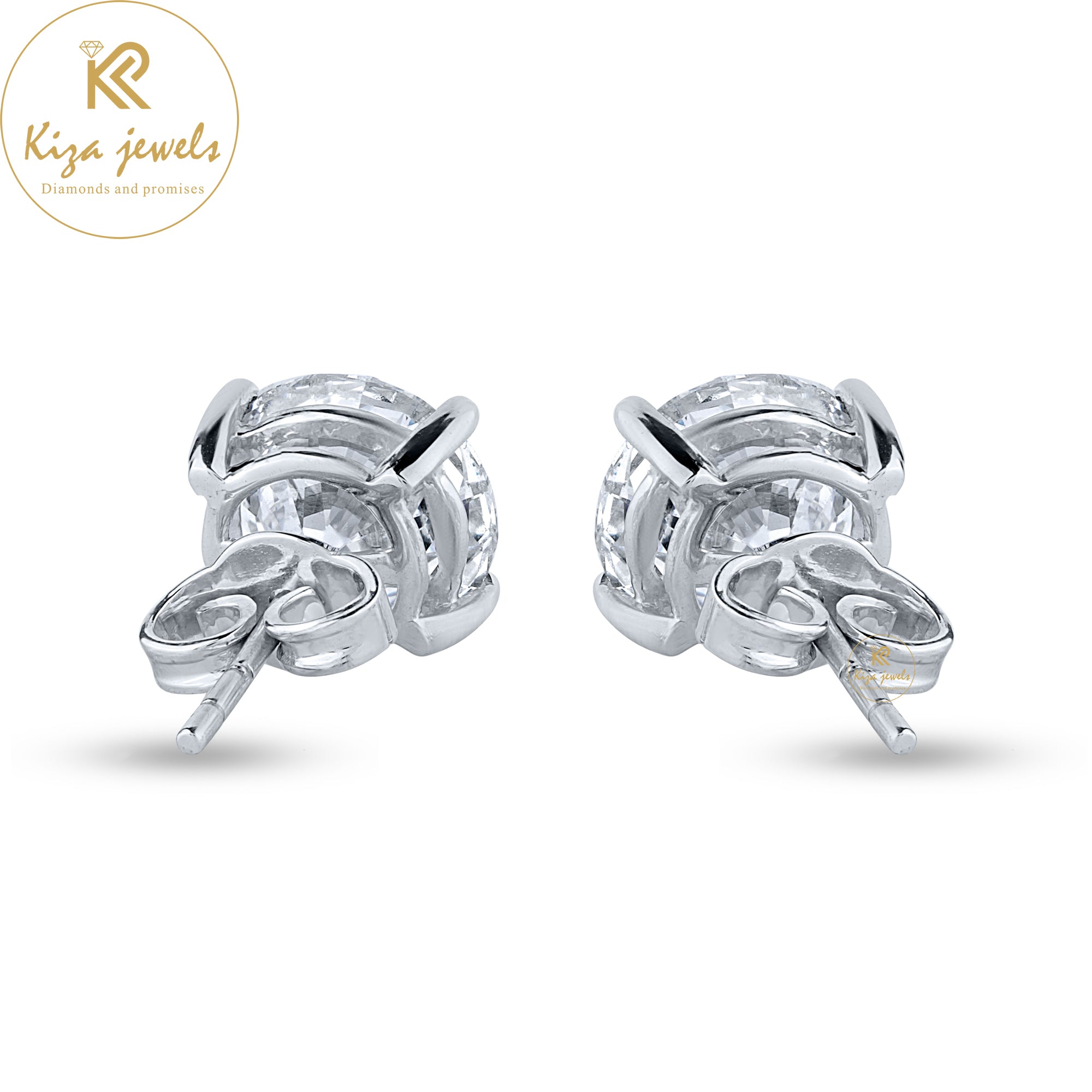 4.00 TDW Round Cut Diamond Stud Earring
