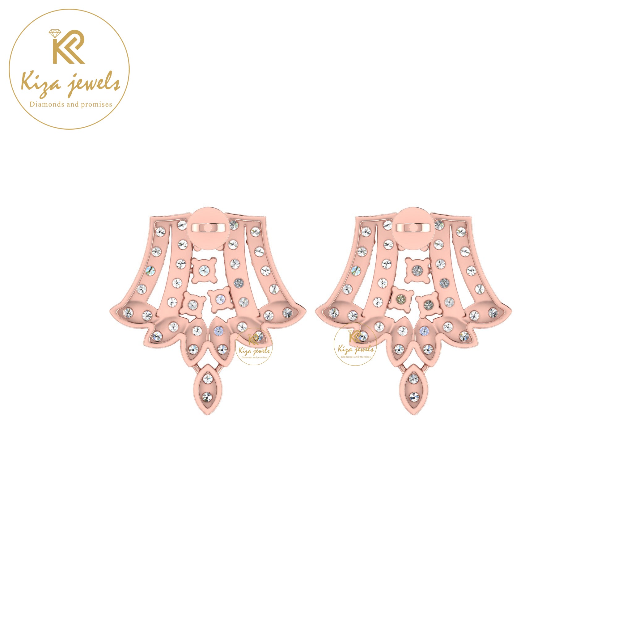 0.95 TDW Round Cut Diamond Women's Stud Earring