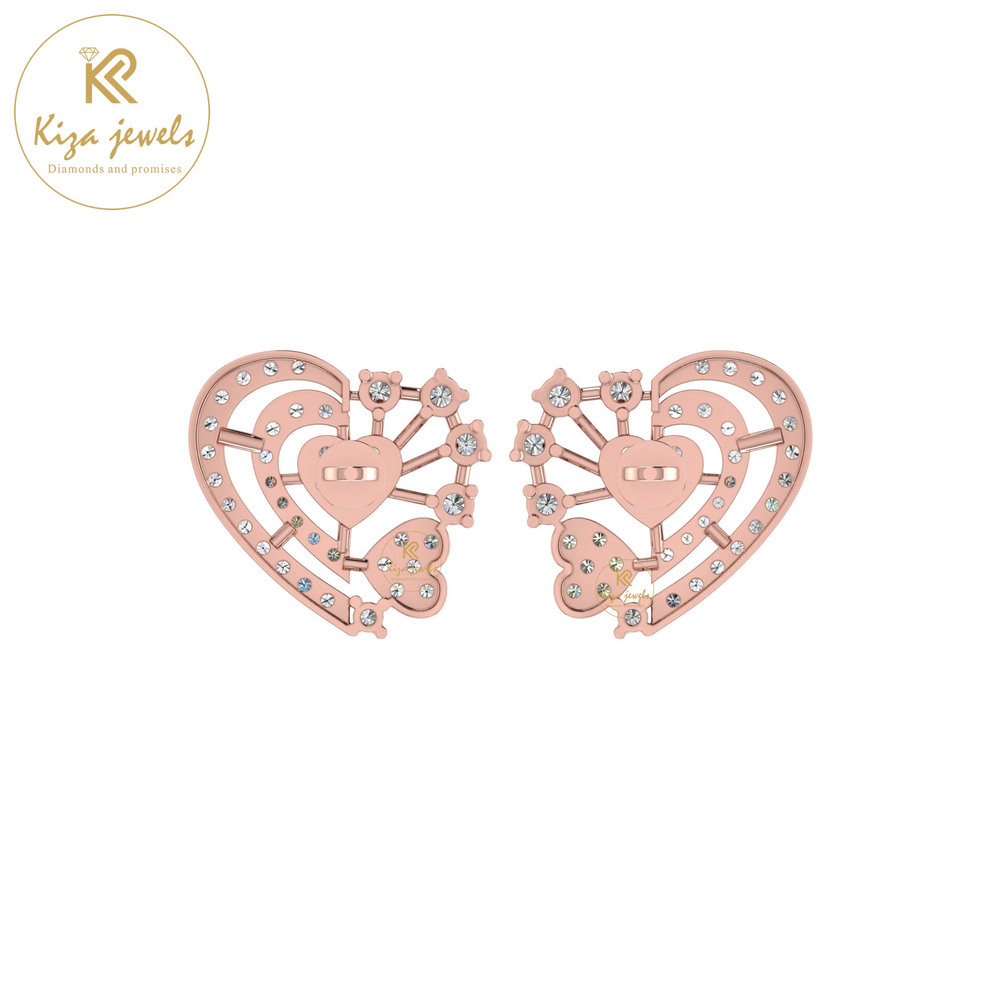 0.77 TDW Round Cut Diamond Women's Stud Earring