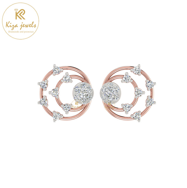 0.32 TDW Round Cut Diamond Women's Stud Earring
