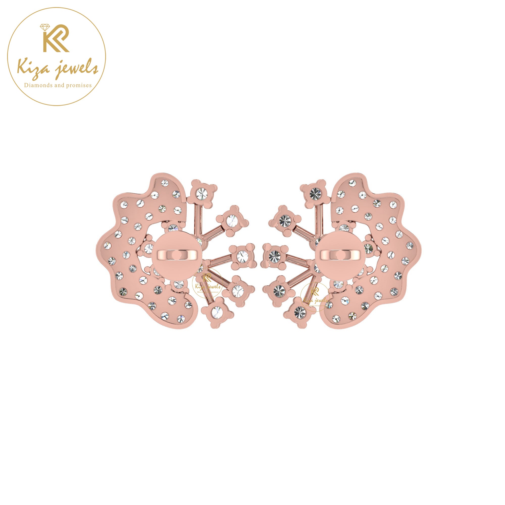 1.09 TDW Round Cut Diamond Women's Stud Earring