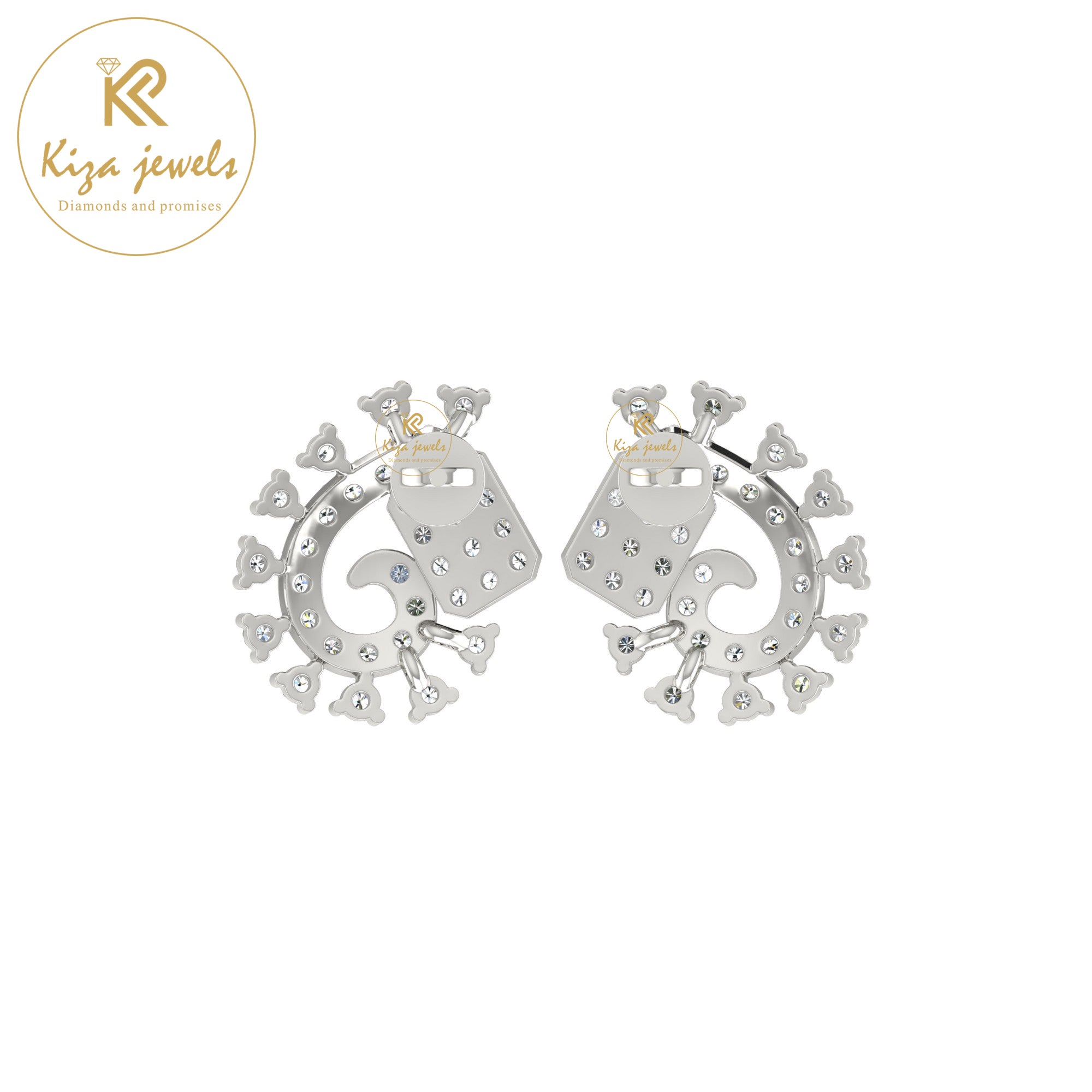 0.56 TDW Round Cut Diamond Women's Stud Earring