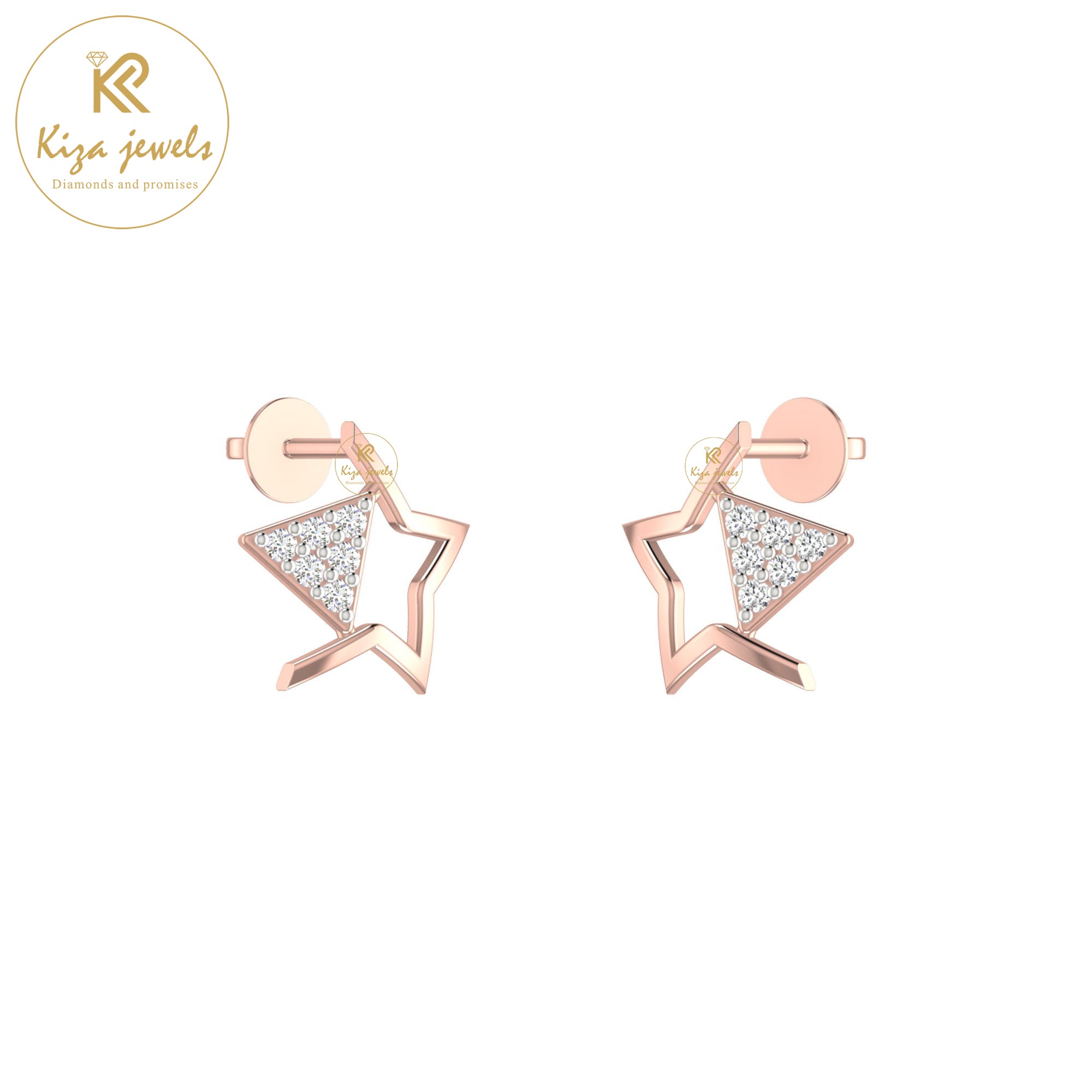 0.06 TDW Round Cut Diamond Women's Stud Earring