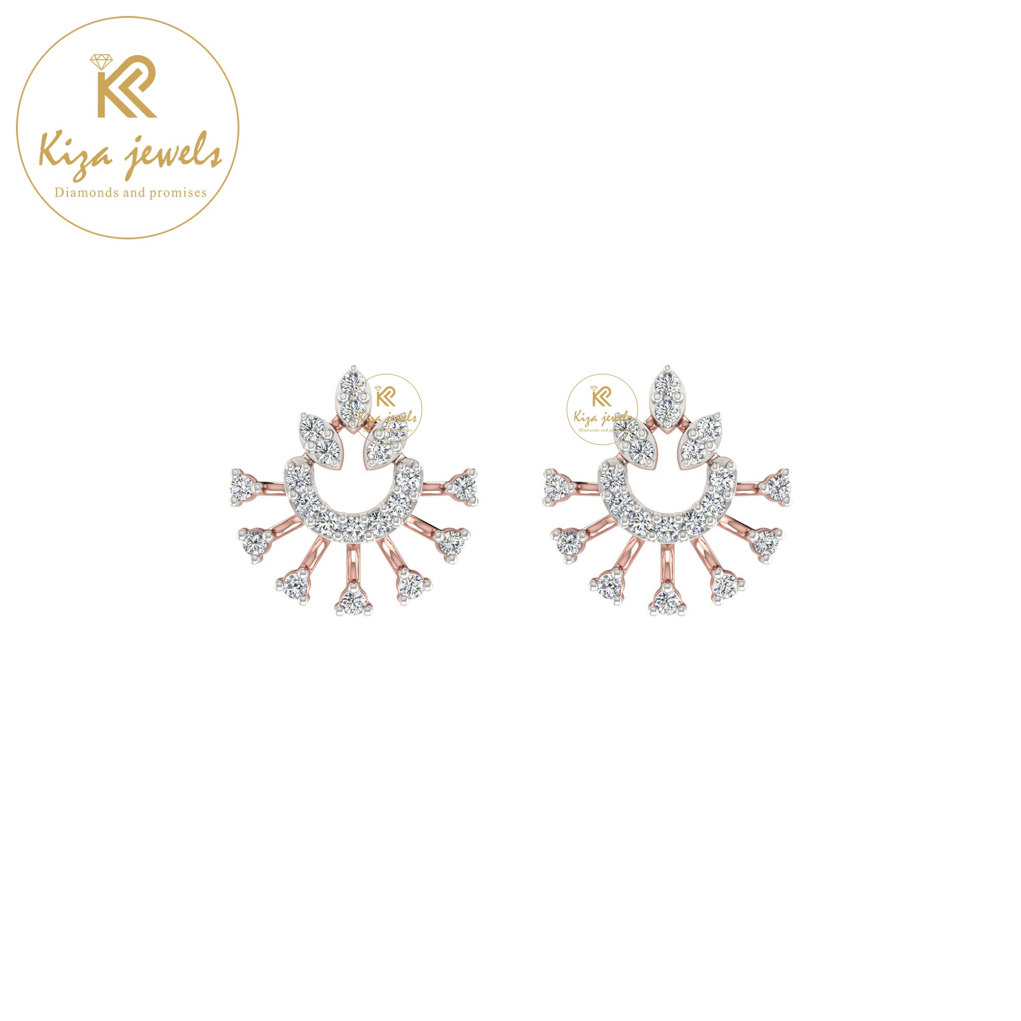 0.26 TDW Round Cut Diamond Stud Earring