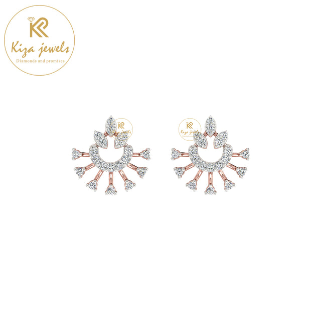 0.26 TDW Round Cut Diamond Stud Earring