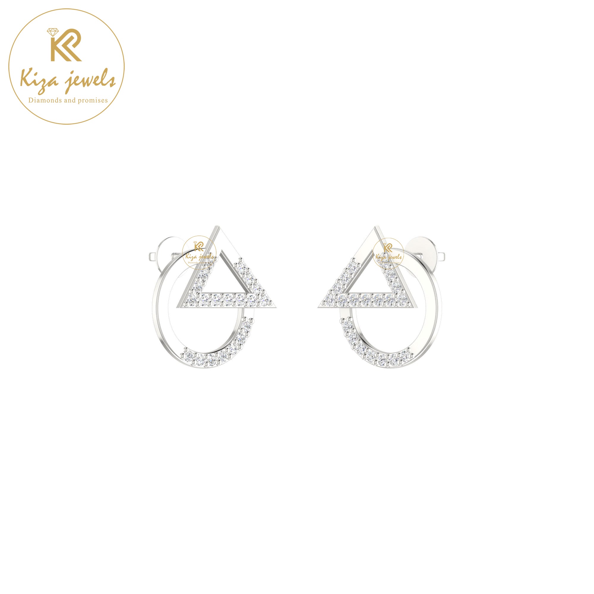 0.15 TDW Round Cut Diamond Women's Stud Earring