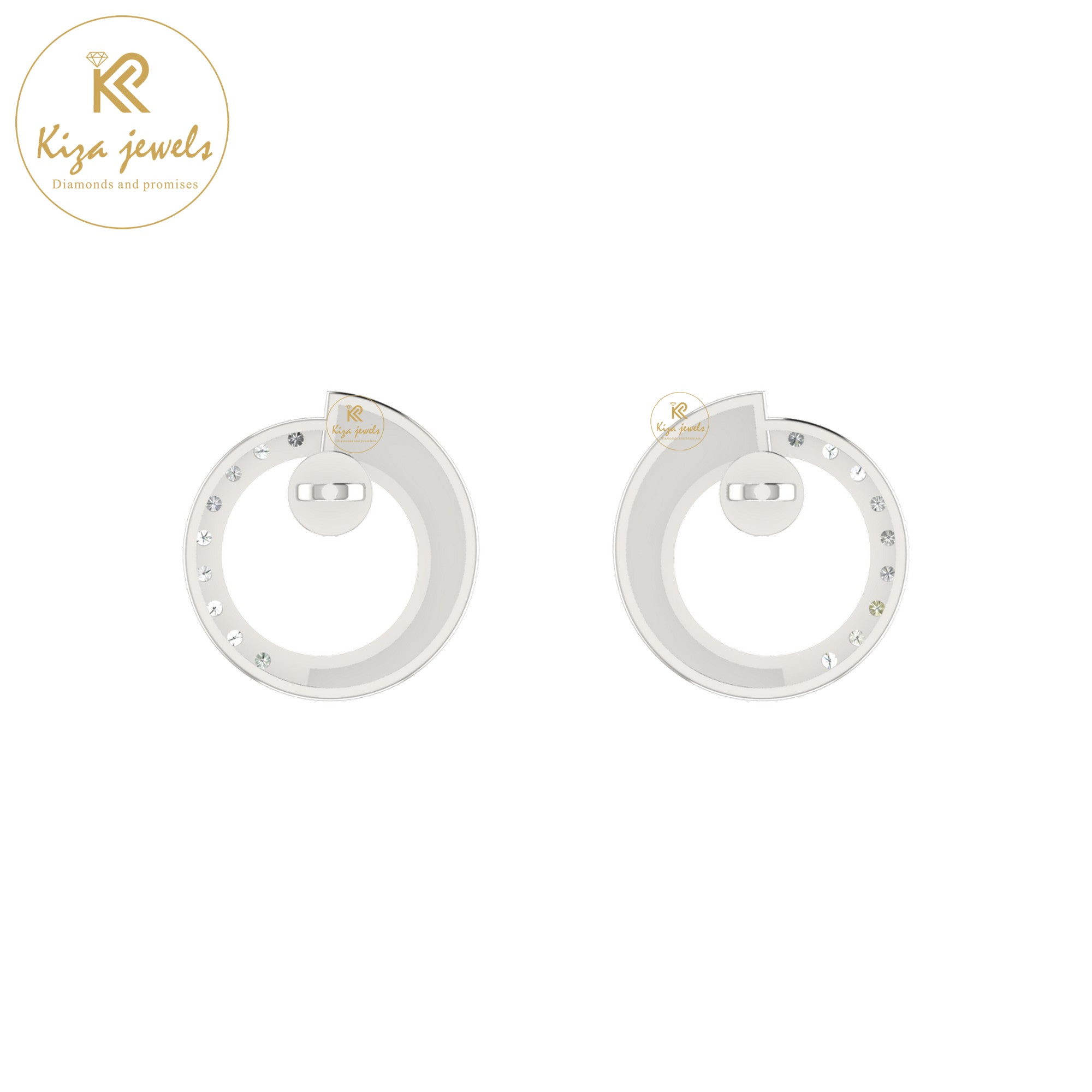 0.21 TDW Round Cut Diamond Women's Stud Earring