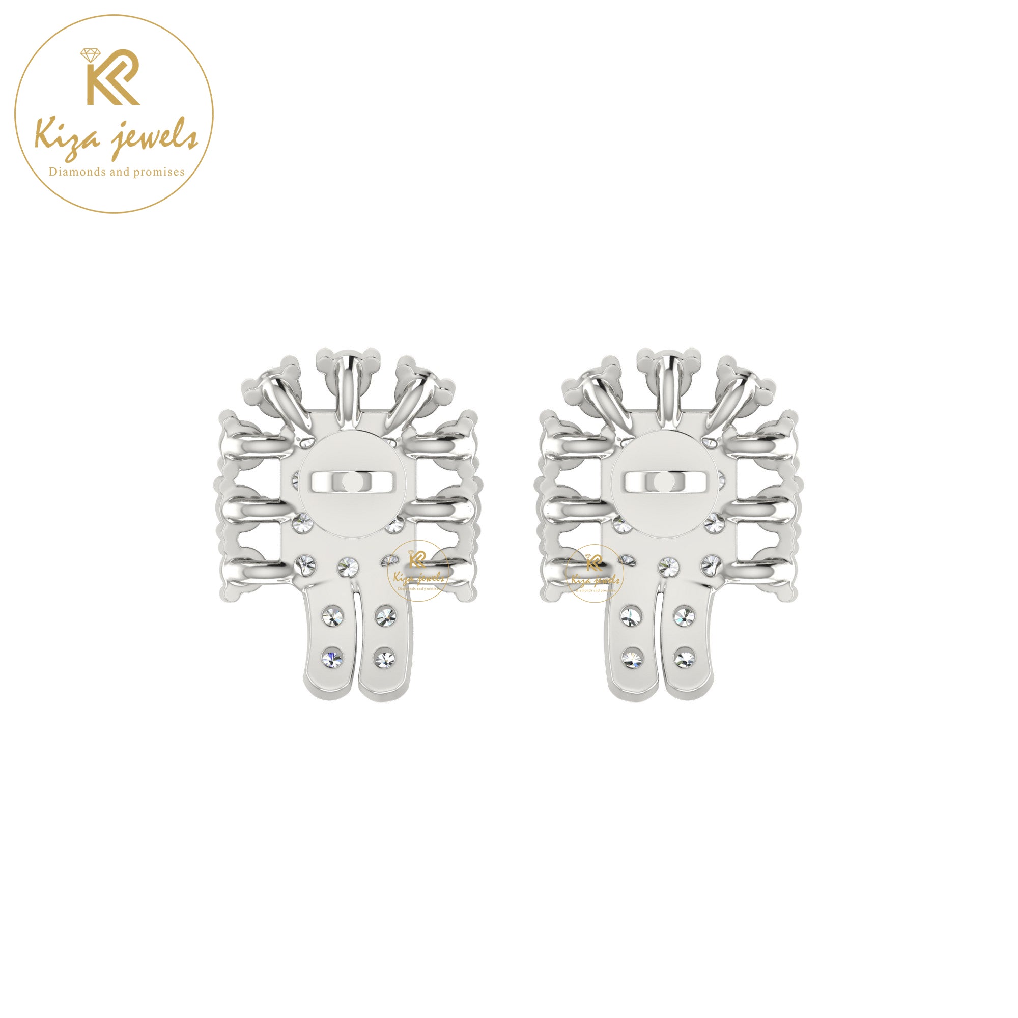 0.41 TDW Round Cut Diamond Women's Stud Earring