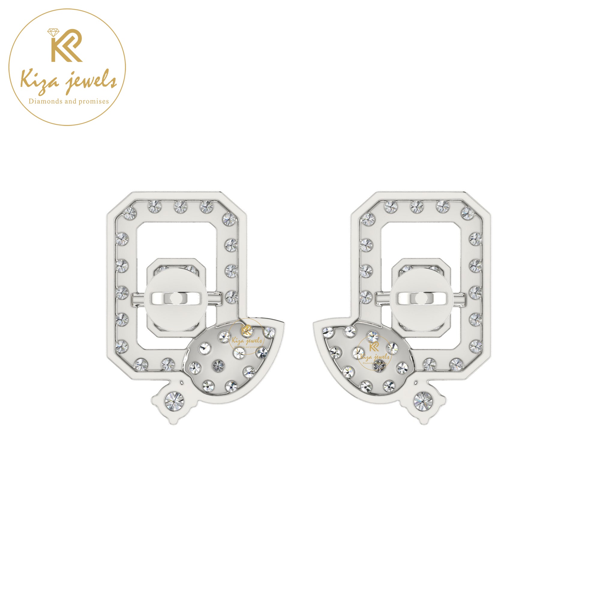 0.52 TDW Round Cut Diamond Women's Stud Earring