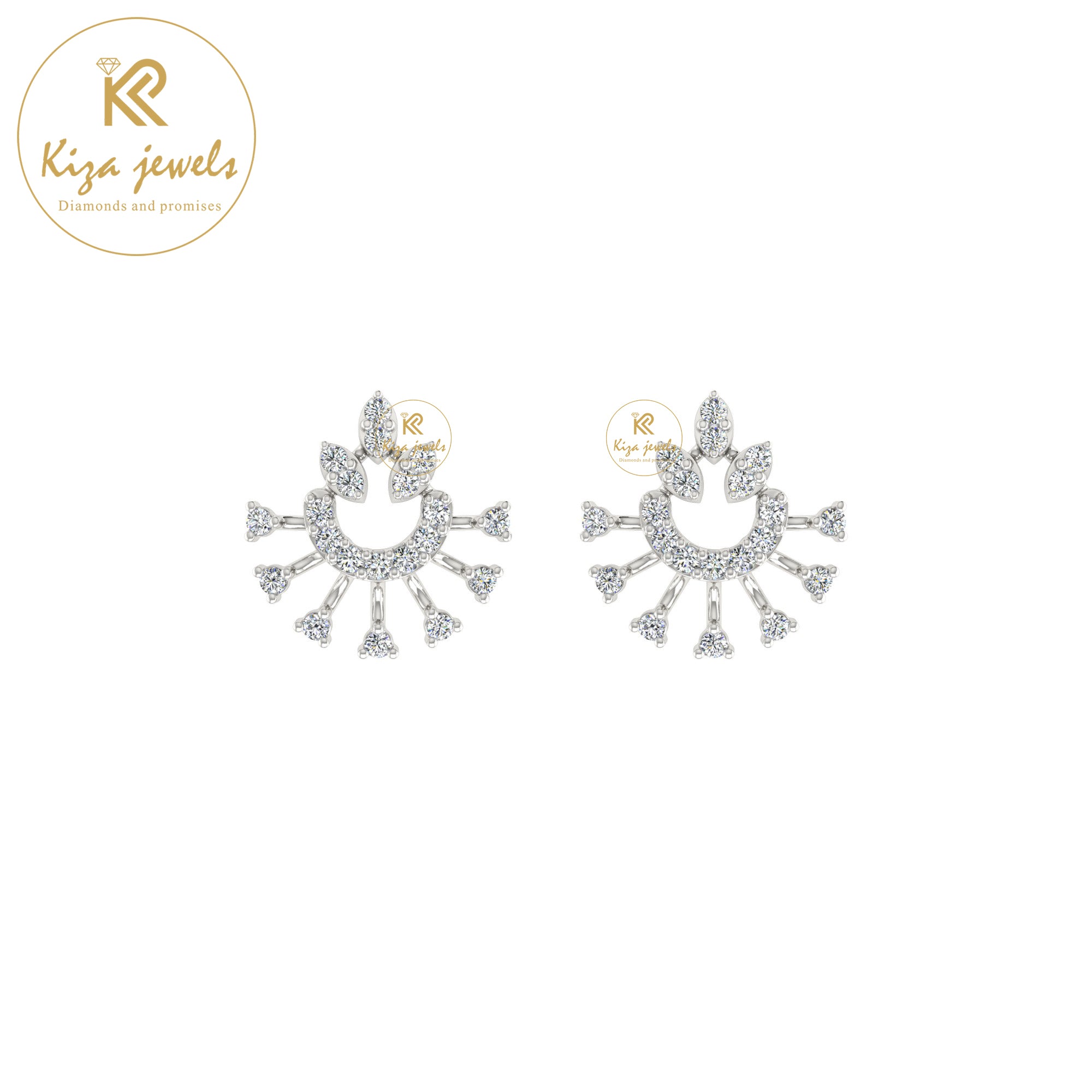 0.26 TDW Round Cut Diamond Stud Earring