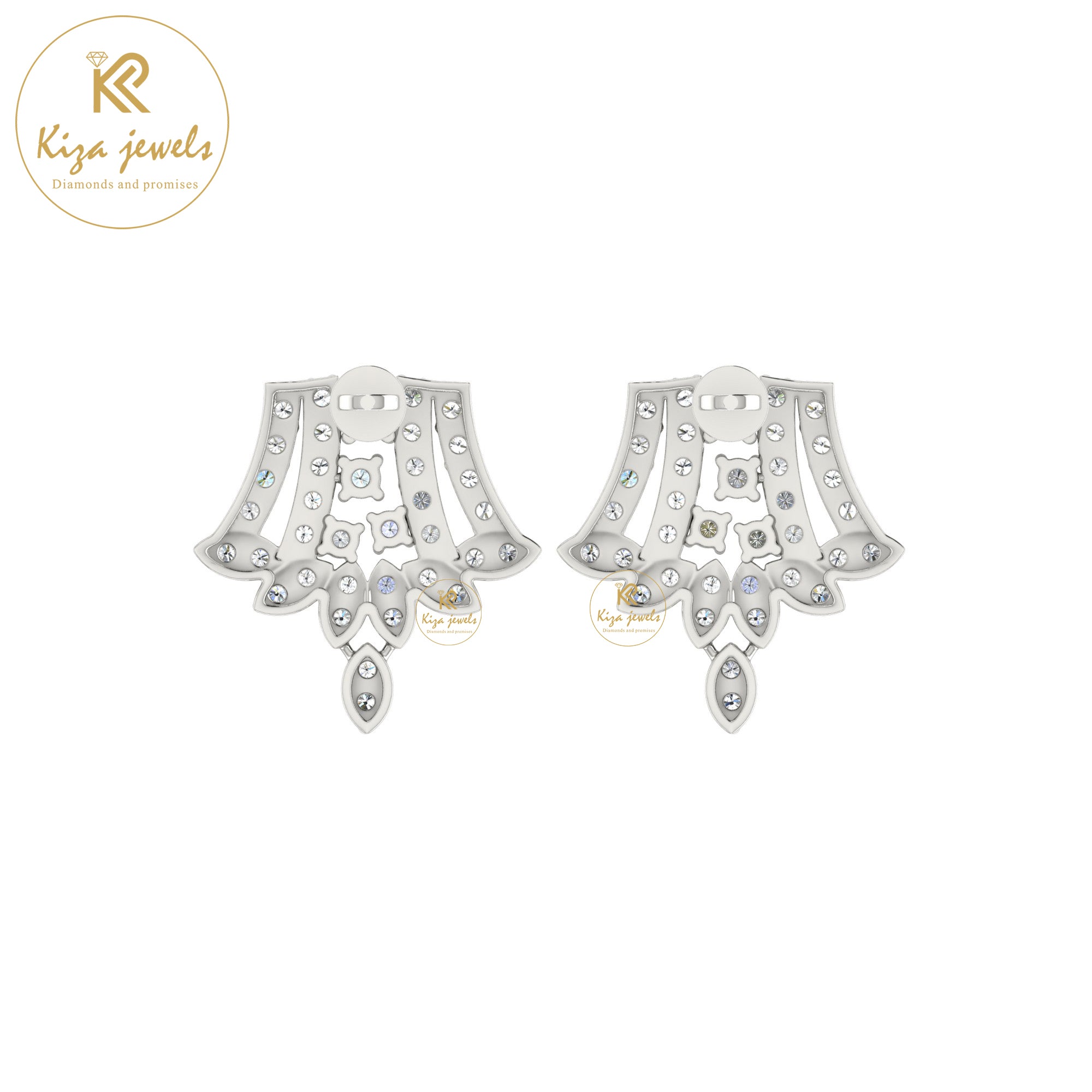 0.95 TDW Round Cut Diamond Women's Stud Earring