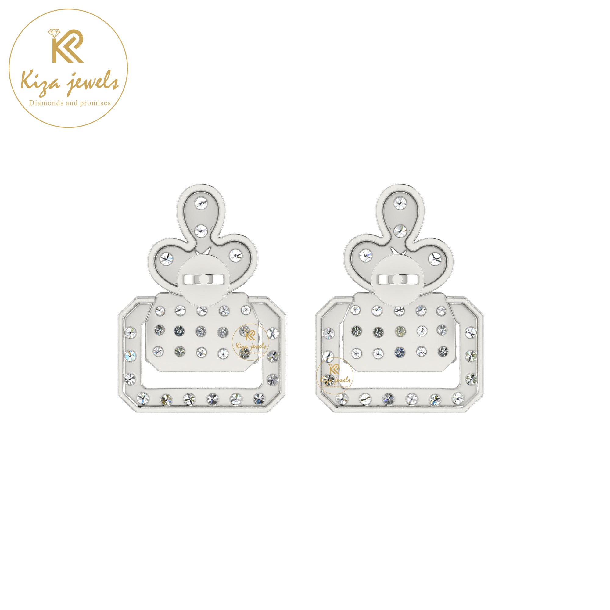0.69 TDW Round Cut Diamond Women's Stud Earring