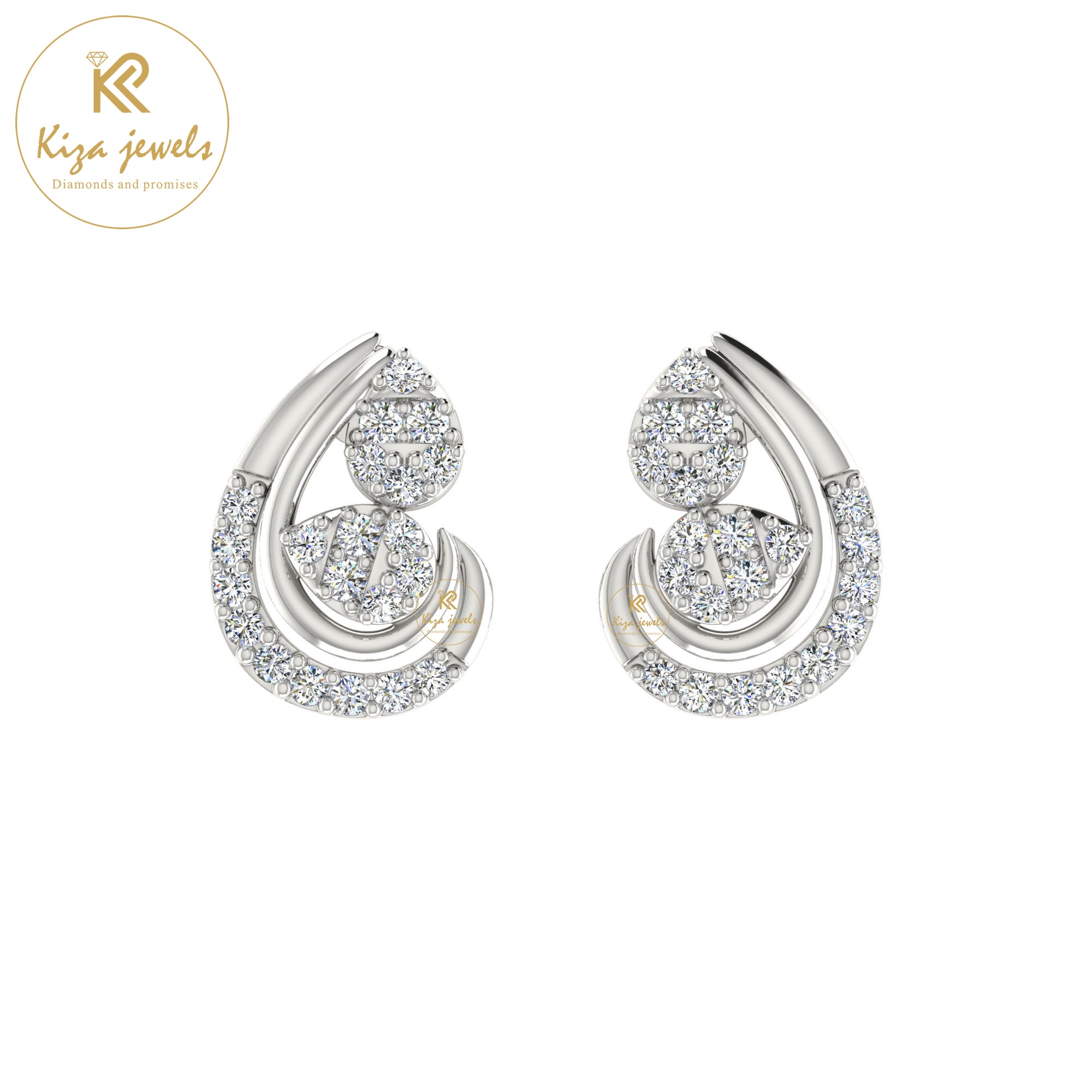 0.36 TDW Round Cut Diamond Women's Stud Earring