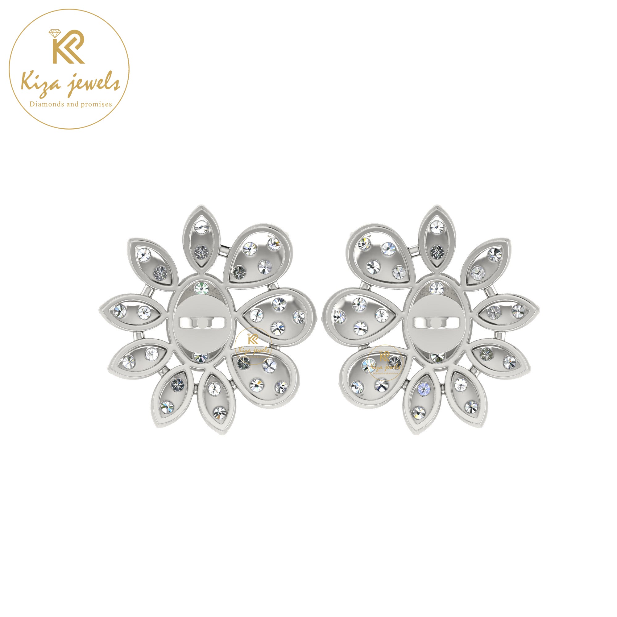 0.75 TDW Round Cut Diamond Women's Stud Earring