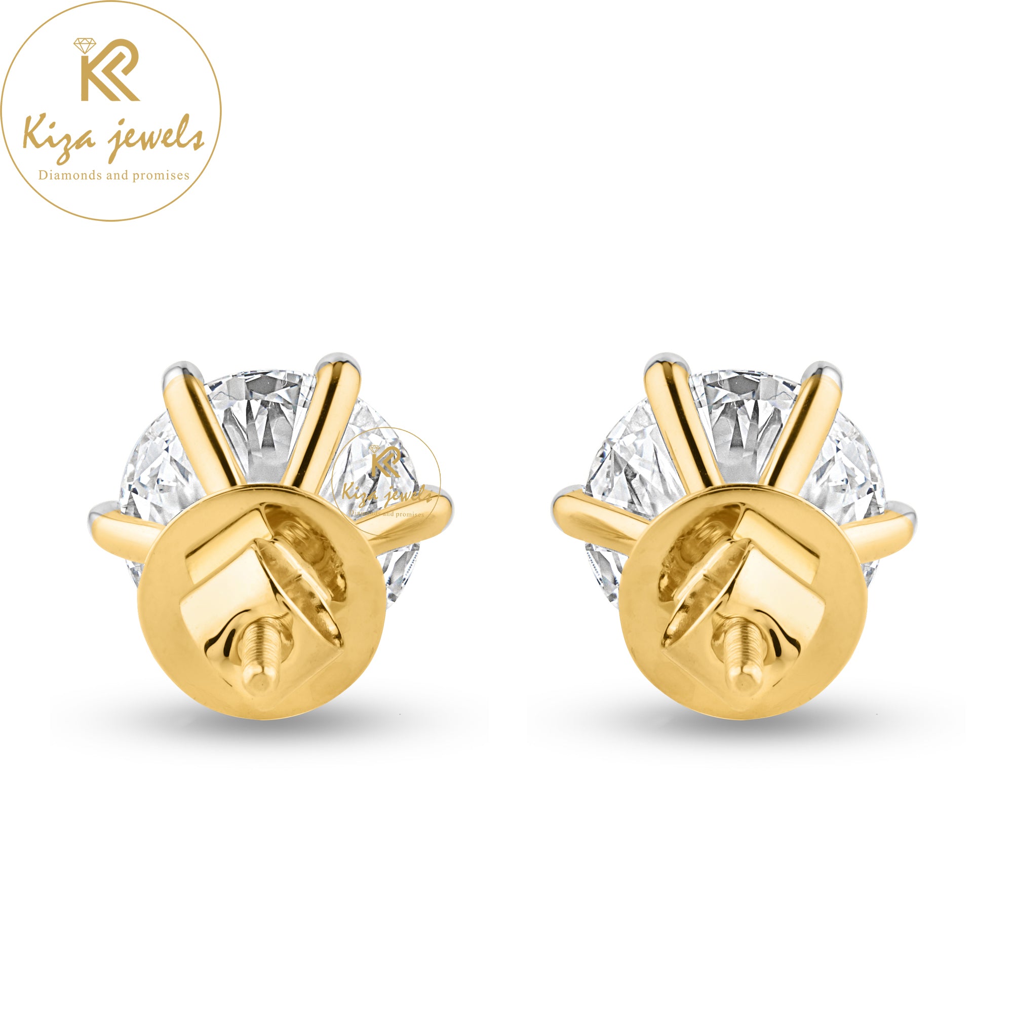 2.00 TDW Round Brilliant Cut Diamond Stud Earring
