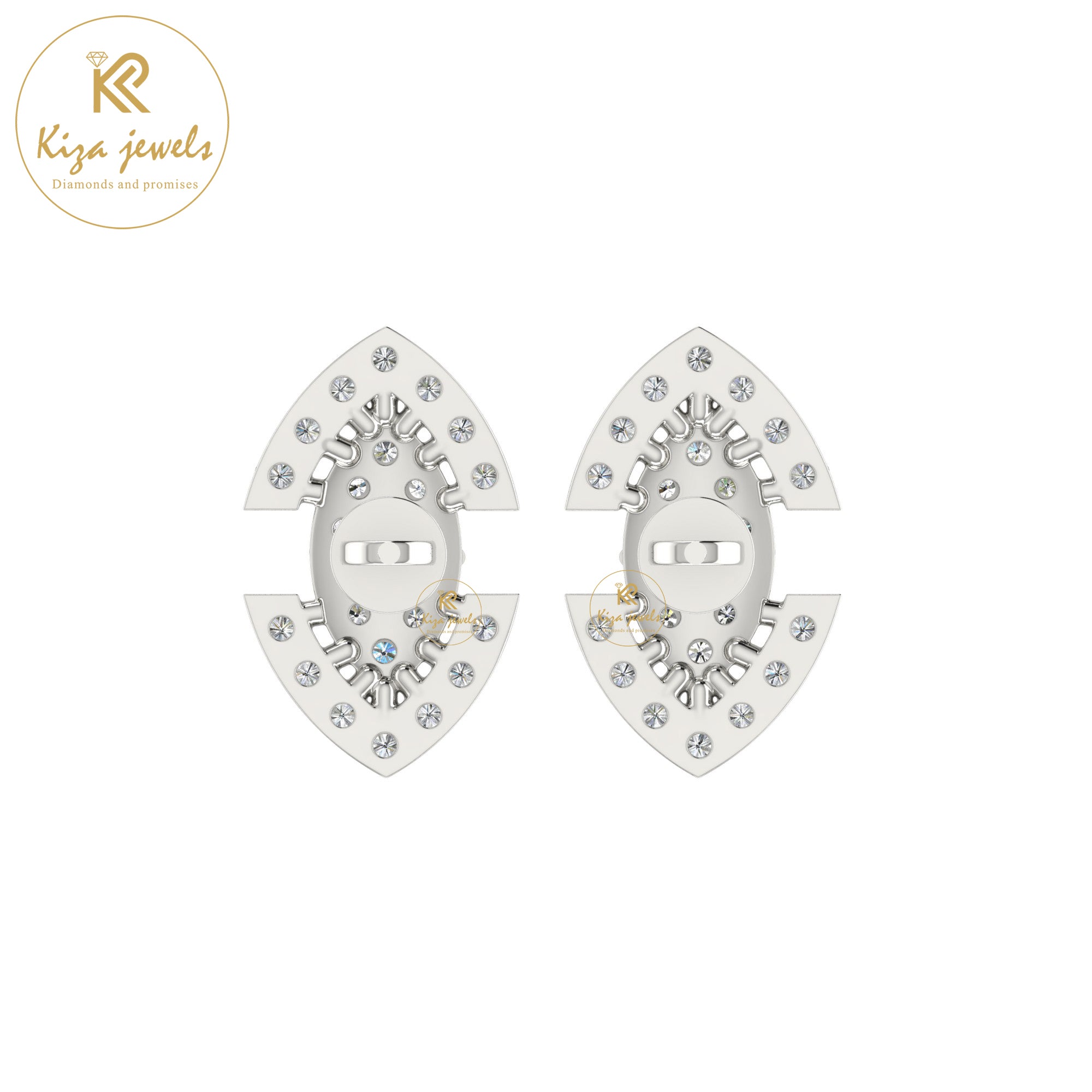 0.48 TDW Round Cut Diamond Women's Stud Earring