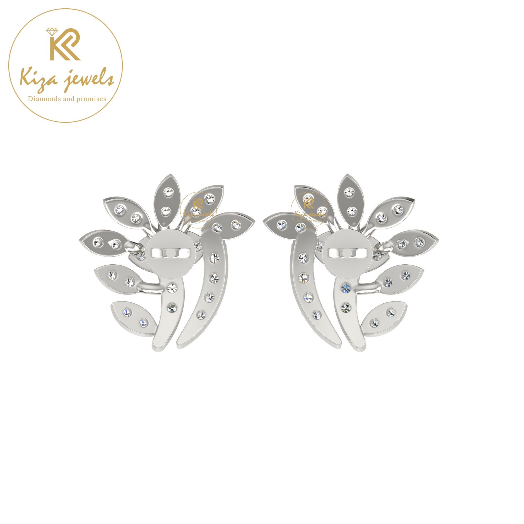 0.37 TDW Round Cut Diamond Women's Stud Earring