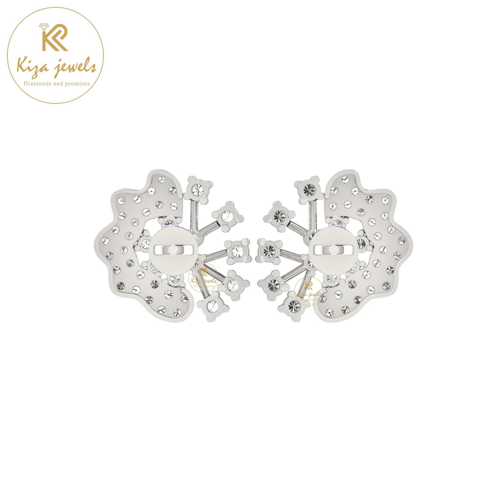 1.09 TDW Round Cut Diamond Women's Stud Earring