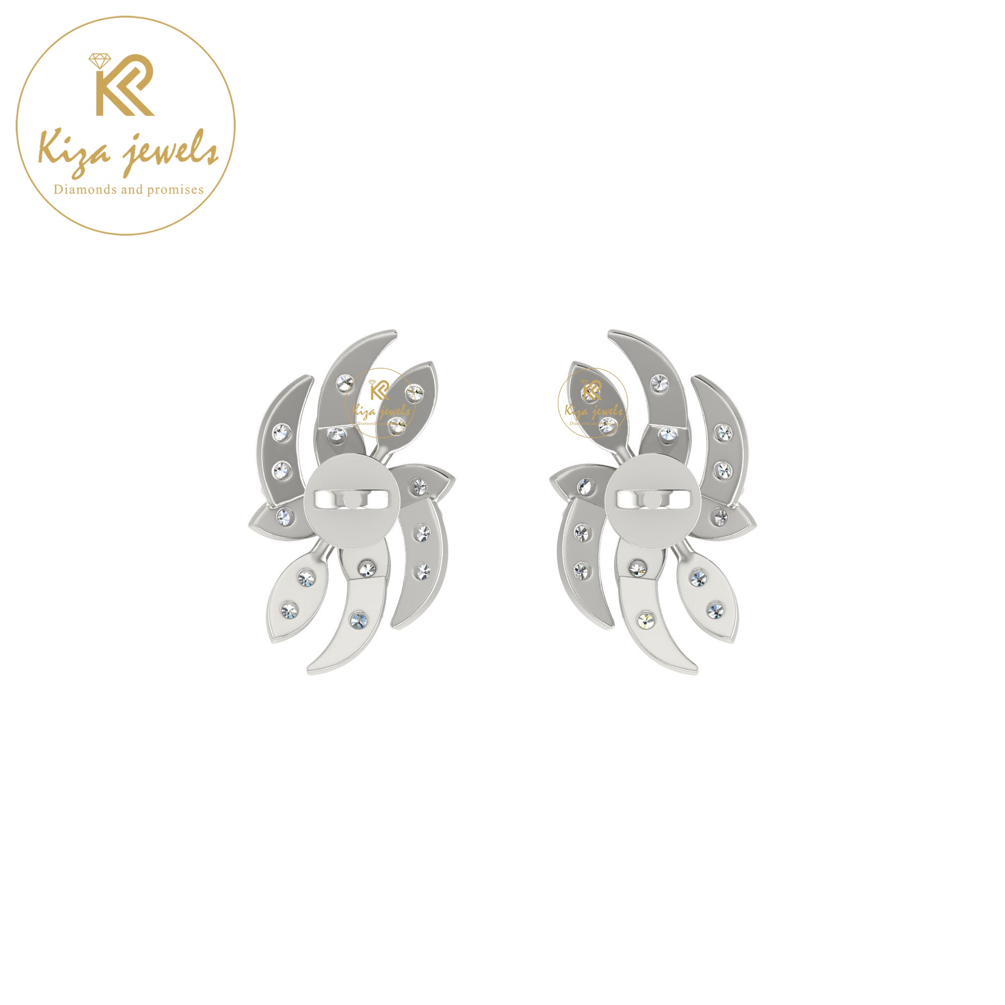 0.23 TDW Round Cut Diamond Womnen's Stud Earring