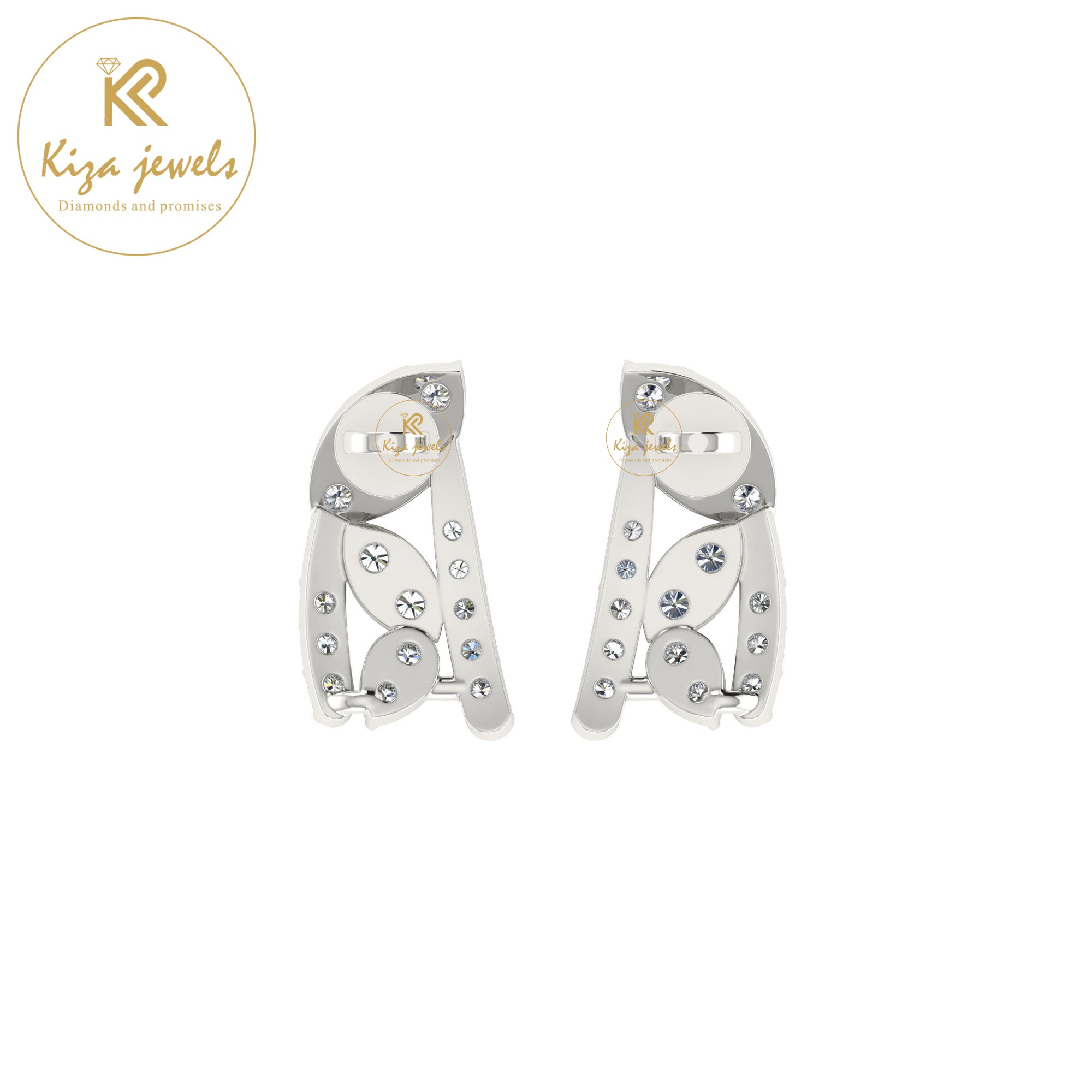 0.45 TDW Round Cut Diamond Women's Stud Earring