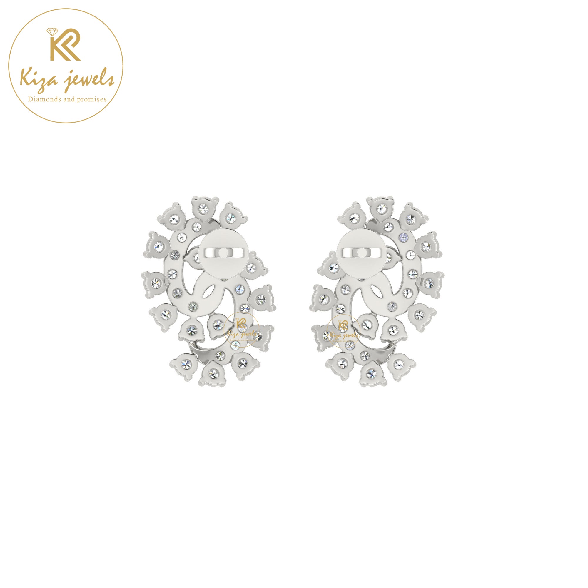 0.42 TDW Round Cut Diamond Women's Stud Earring