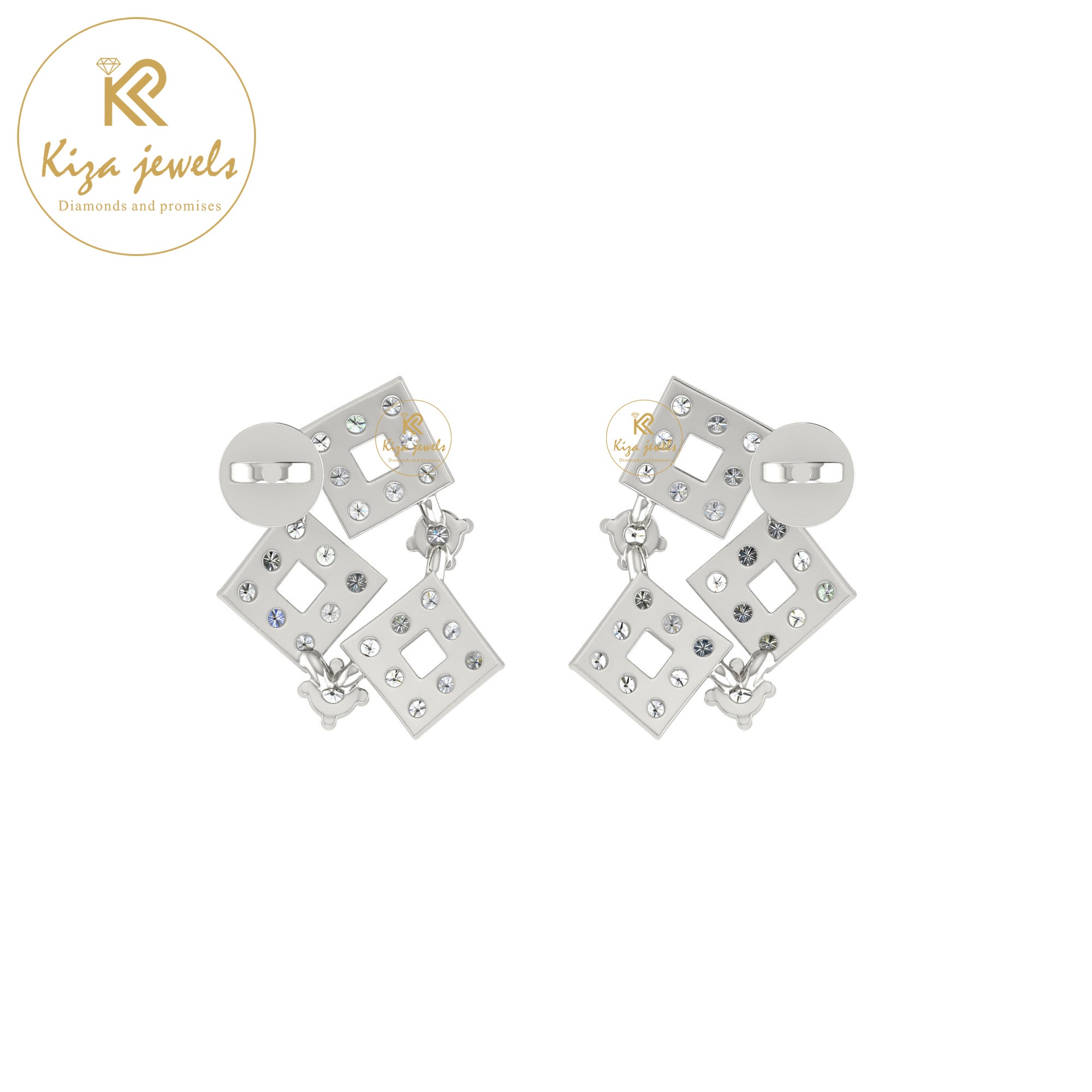 0.49 TDW Round Cut Diamond Women's Stud Earring