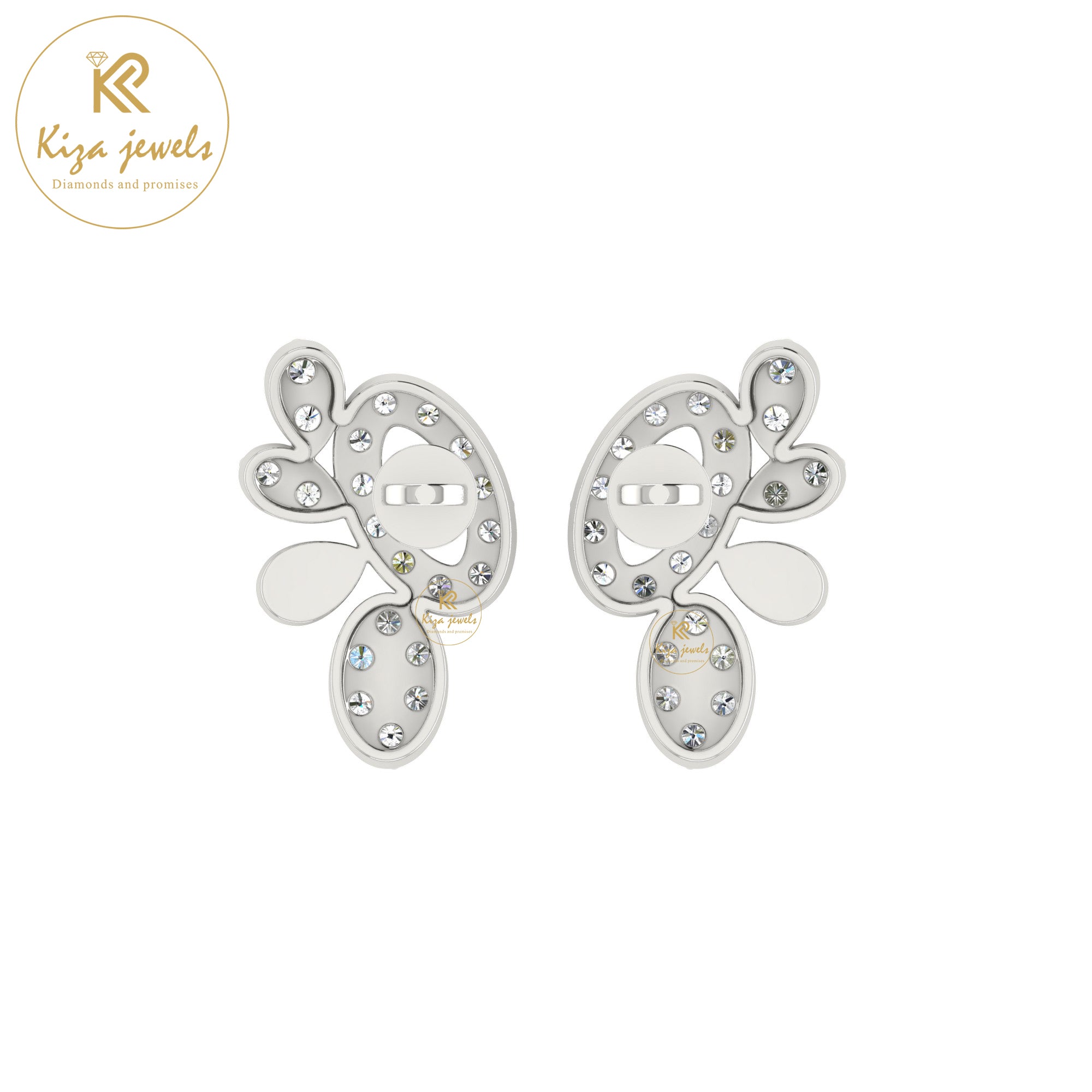 0.57 TDW Round Cut Diamond Women's Stud Earring