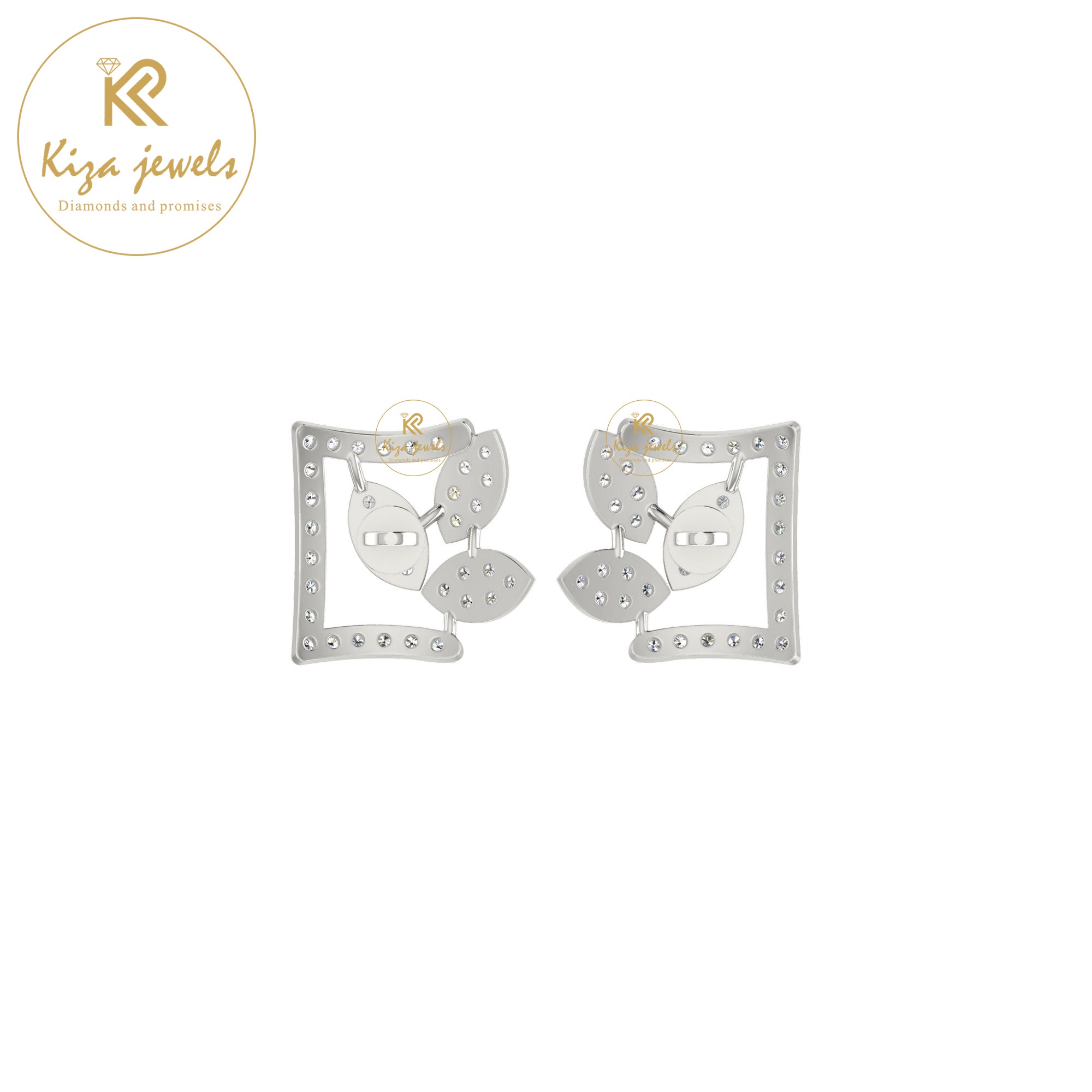 0.57 TDW Round Cut Diamond Women's Stud Earring